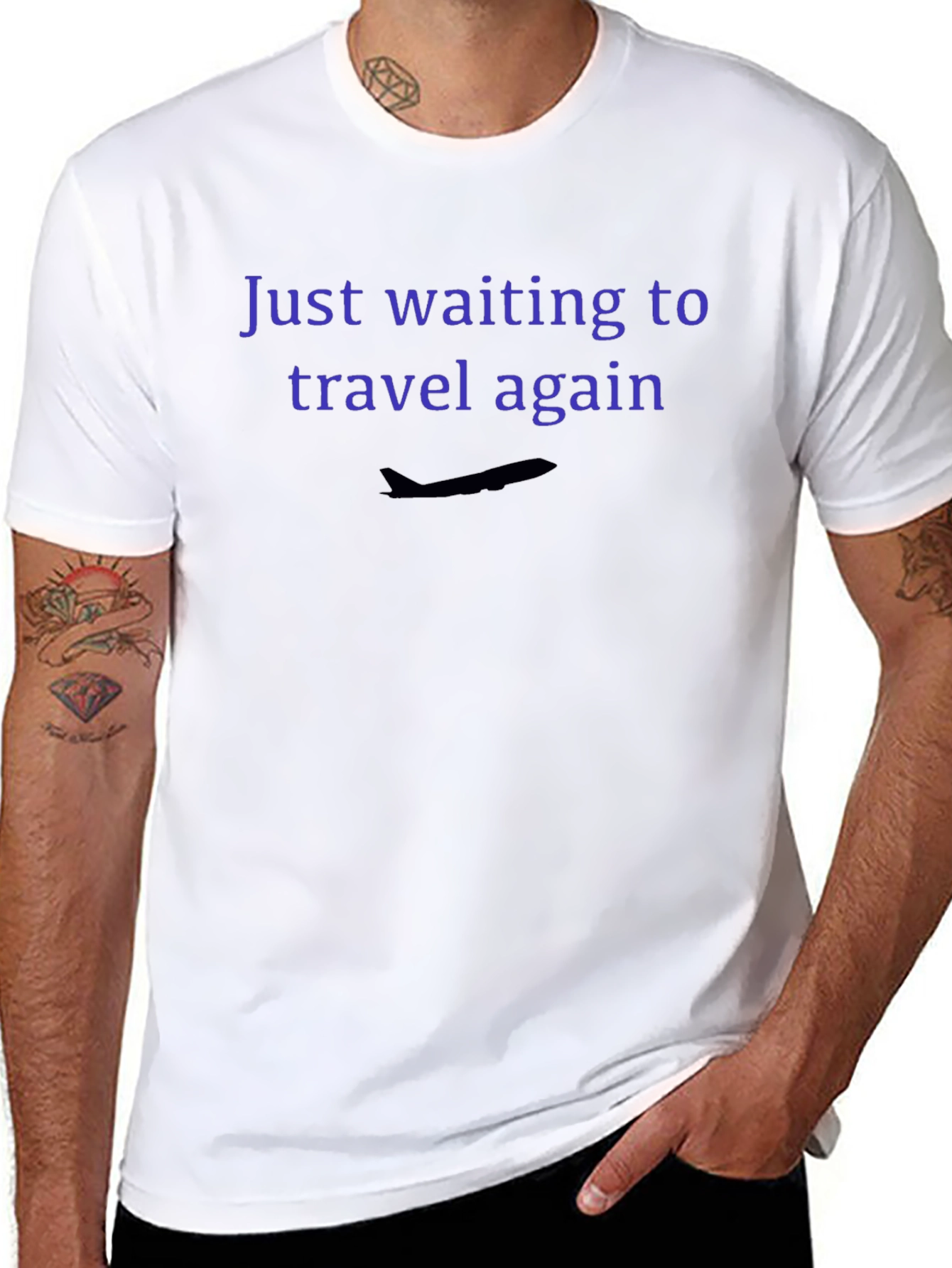 Travel Lovers T-Shirt - Just Waiting To Travel Again