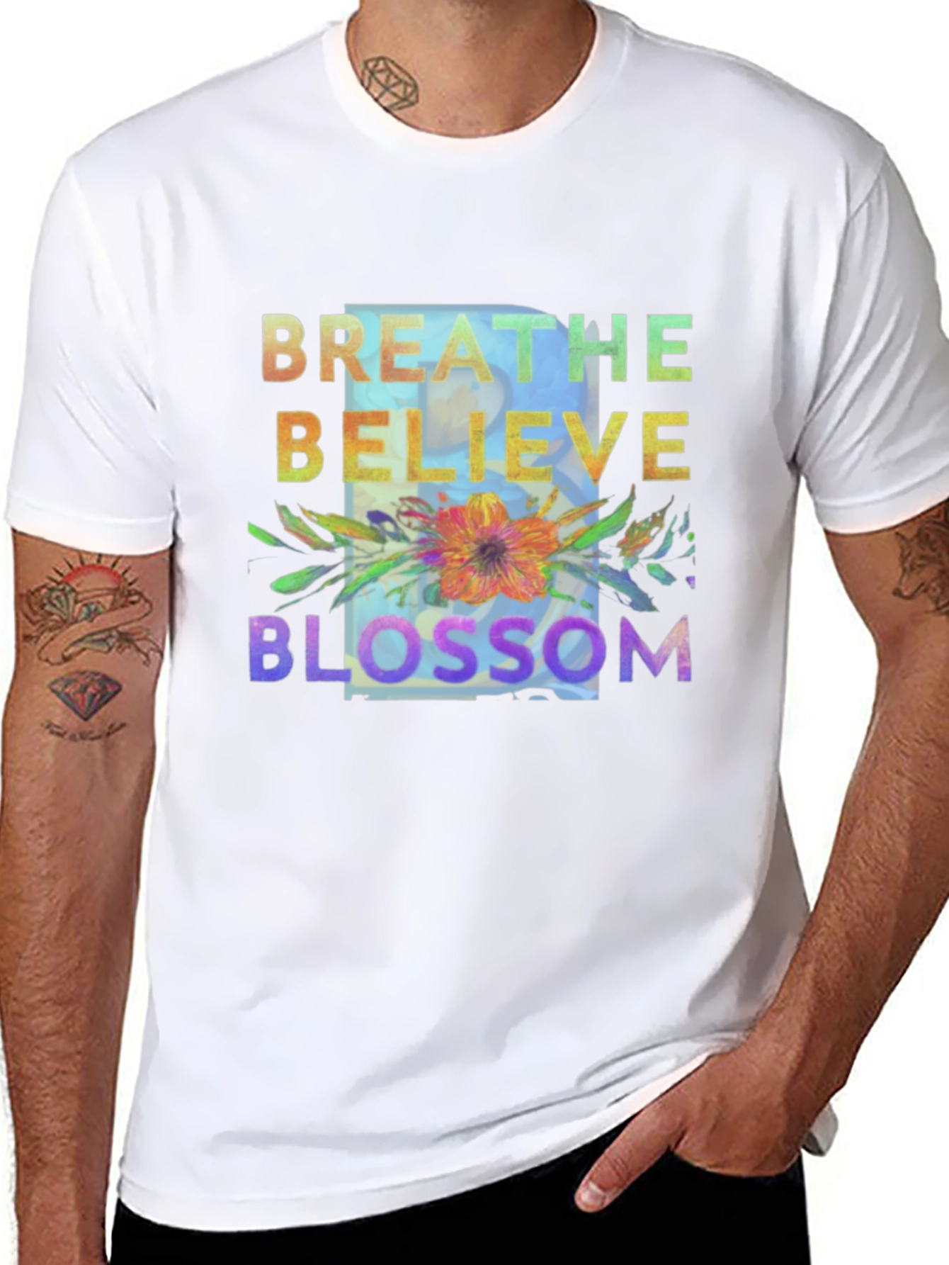 Breathe Believe Blossom Graphic Tee