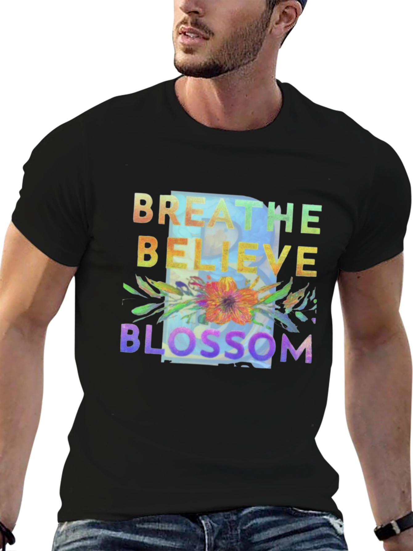 Breathe Believe Blossom Graphic Tee