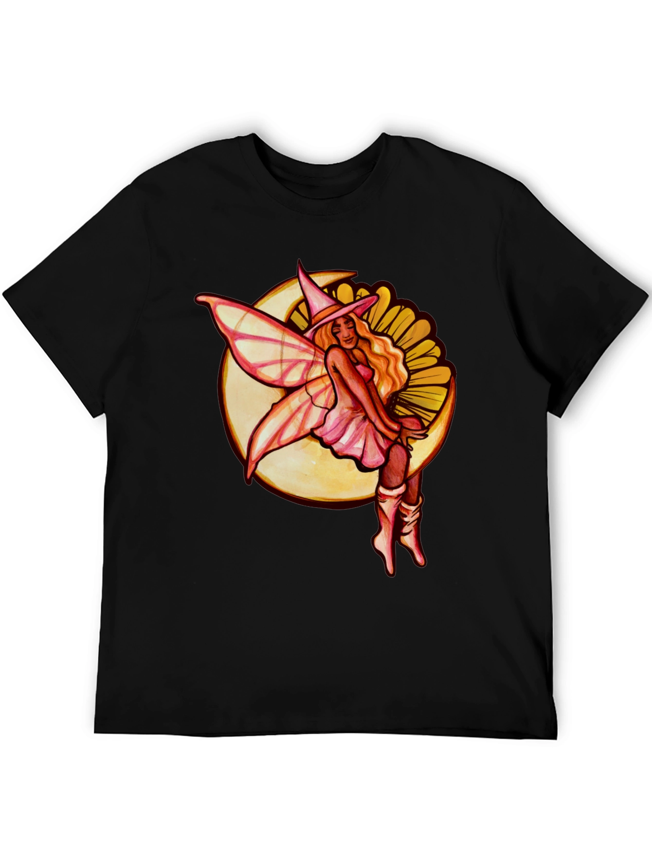 Fairy on the Moon T-Shirt - Unique Graphic Tee