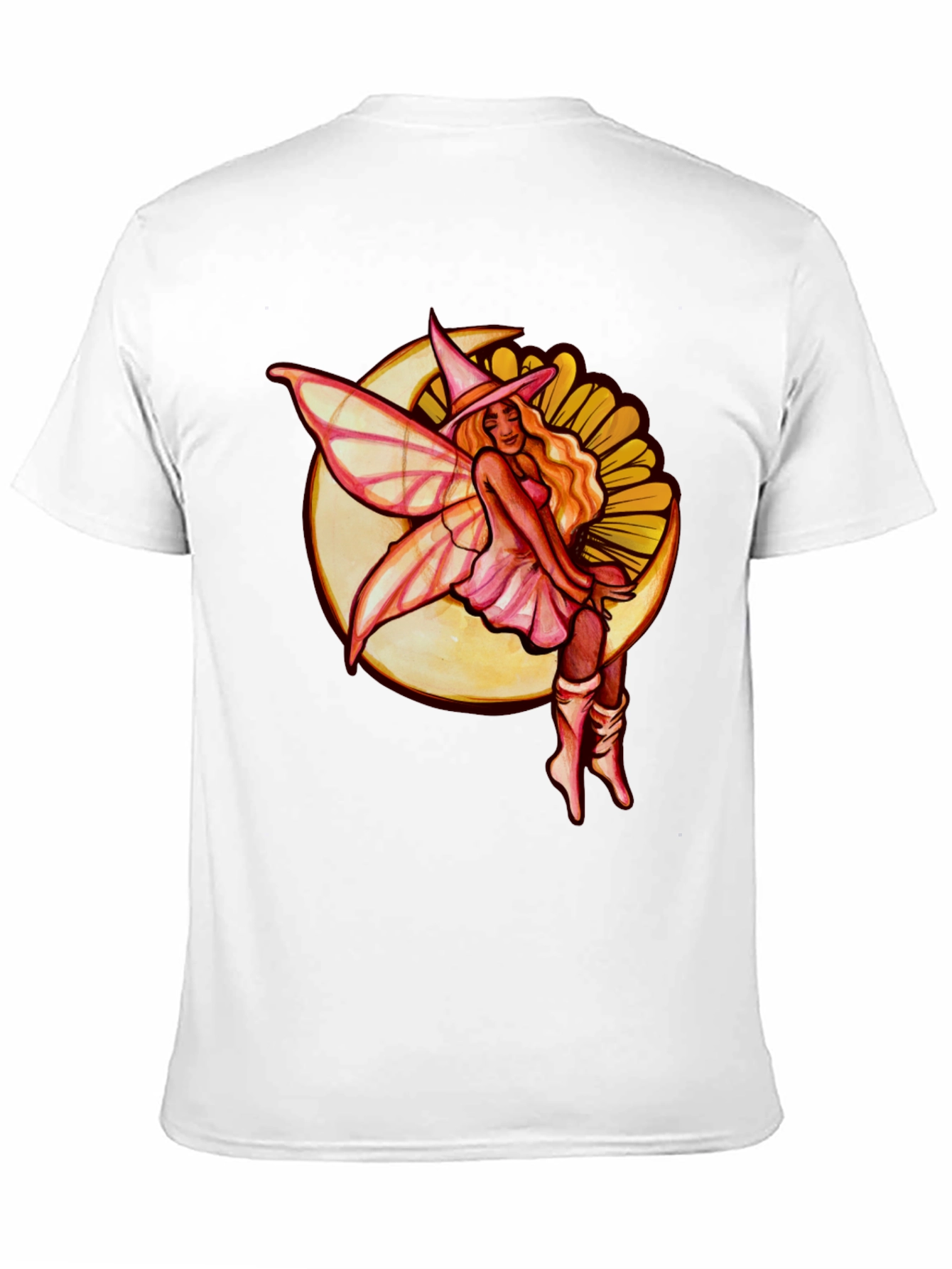 Fairy on the Moon T-Shirt - Unique Graphic Tee
