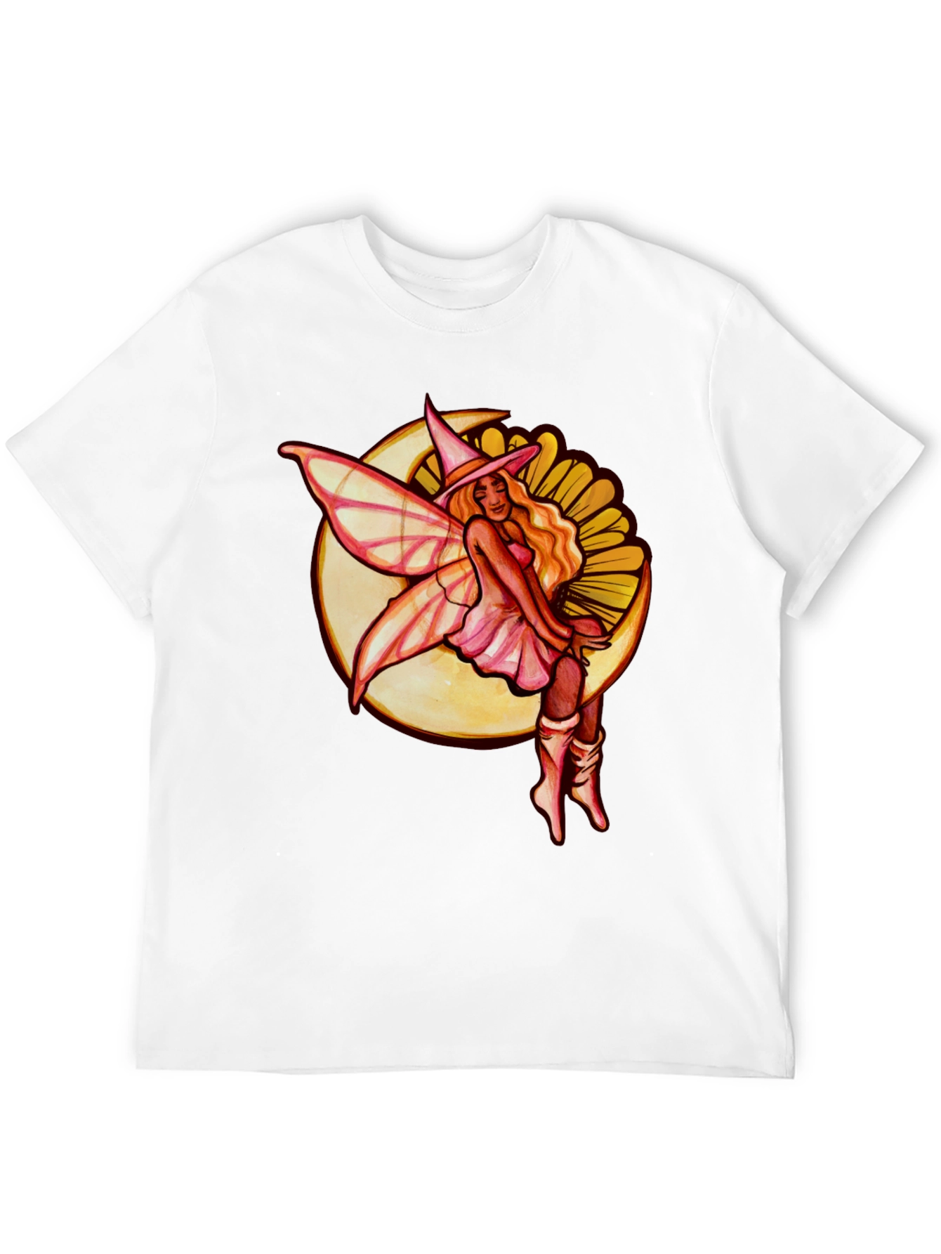 Fairy on the Moon T-Shirt - Unique Graphic Tee