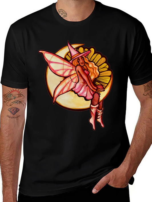 Fairy on the Moon T-Shirt - Unique Graphic Tee