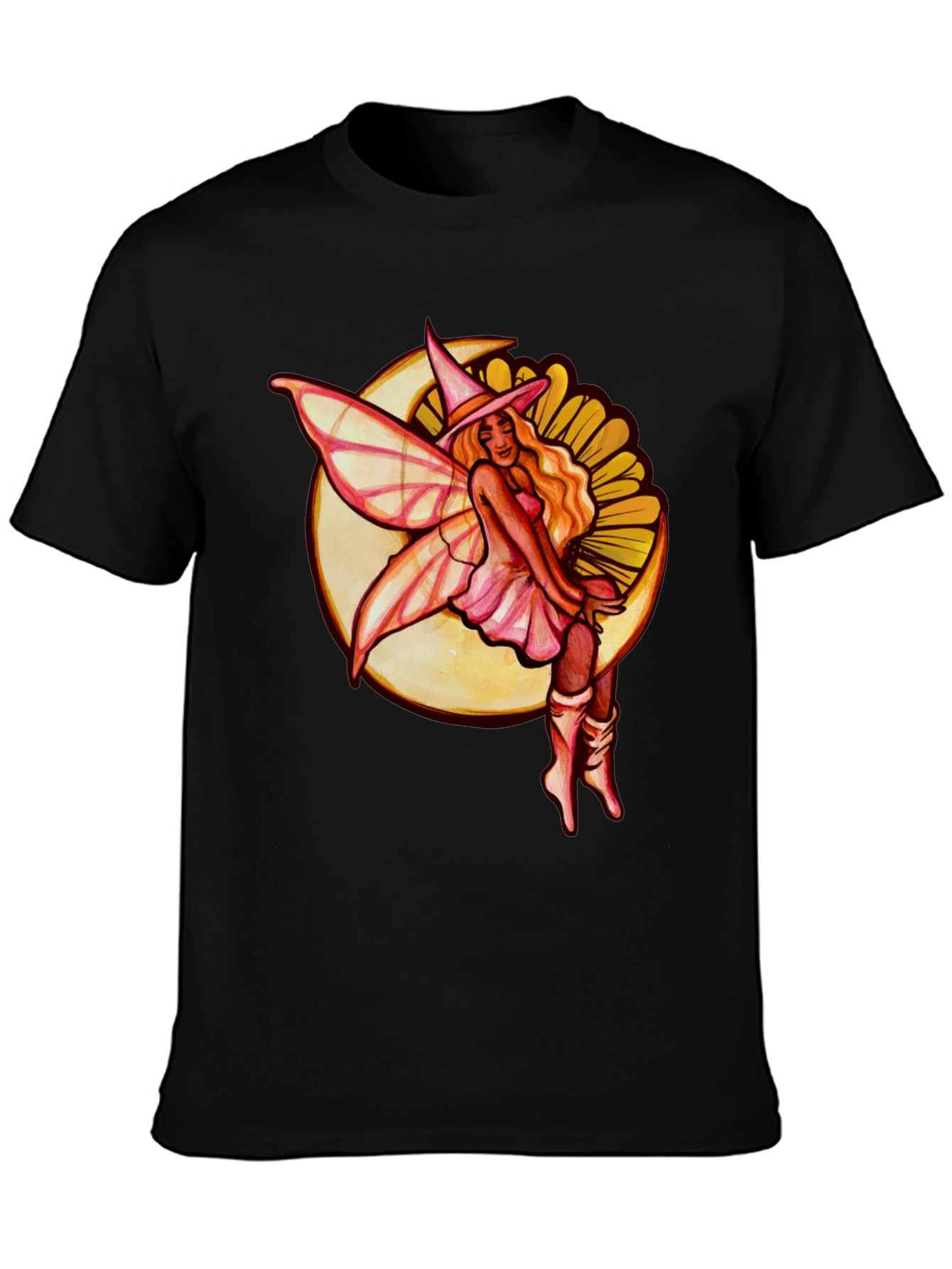 Fairy on the Moon T-Shirt - Unique Graphic Tee