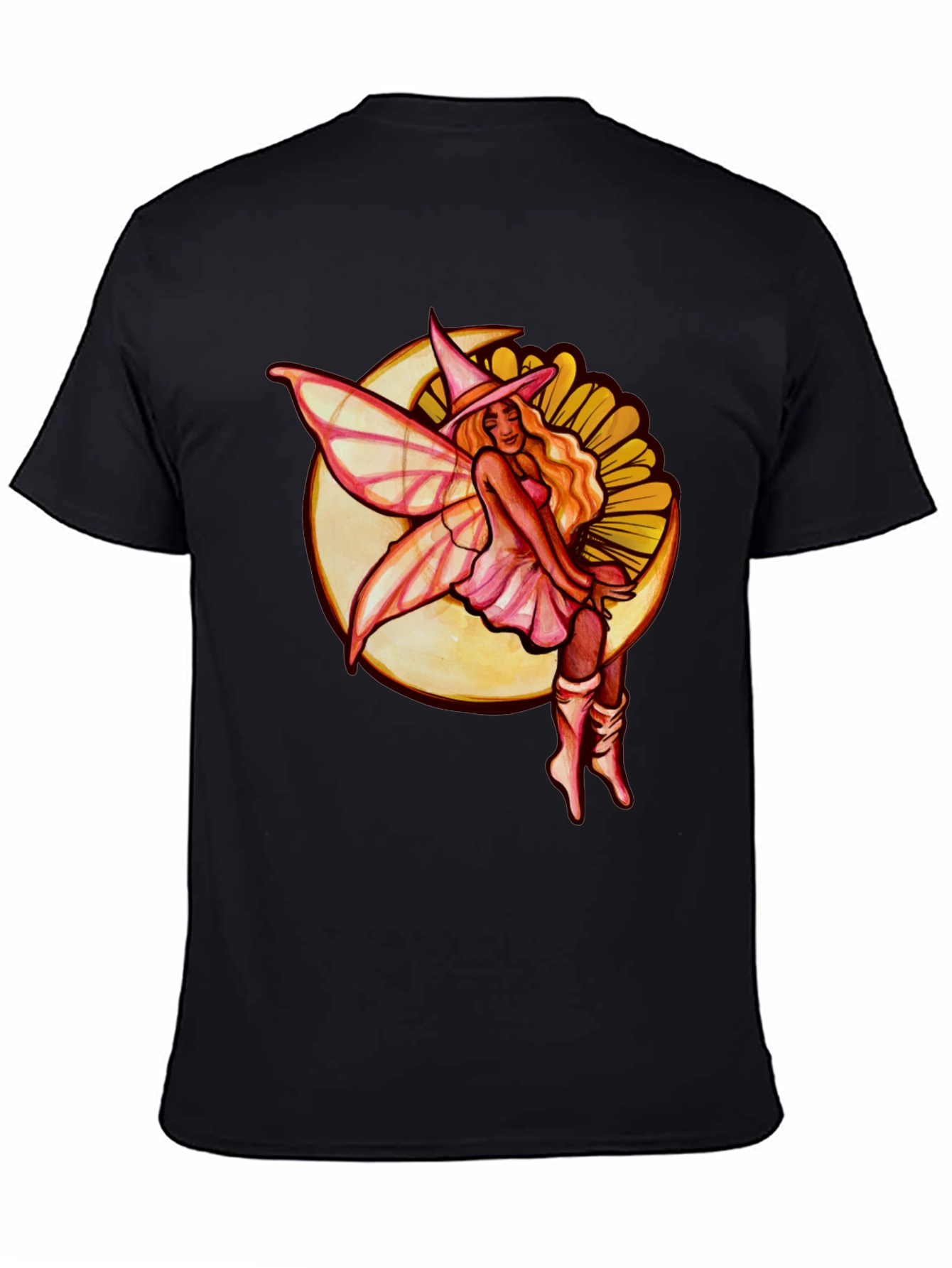 Fairy on the Moon T-Shirt - Unique Graphic Tee