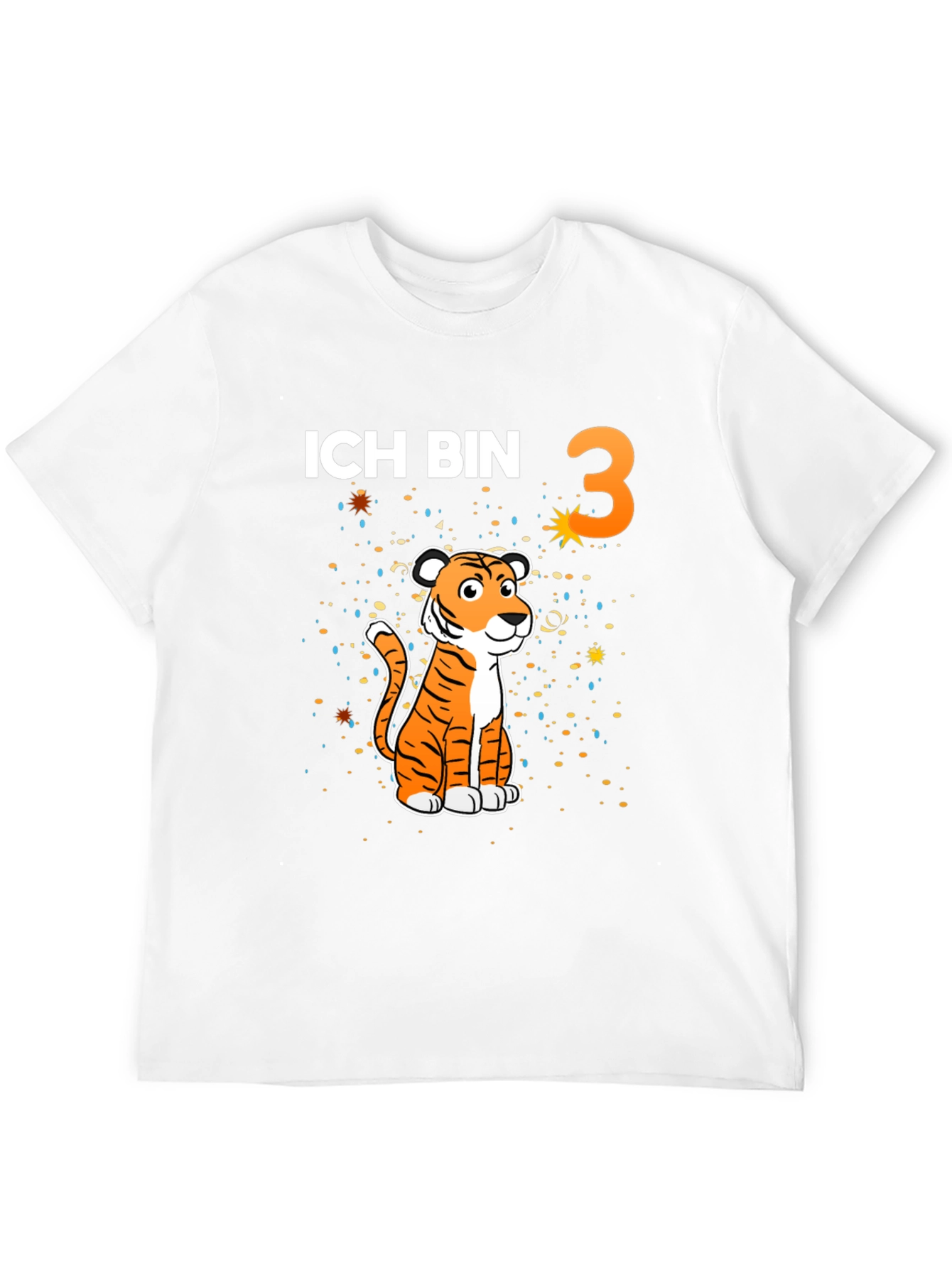 Ich Bin 3 Tiger Birthday T-Shirt