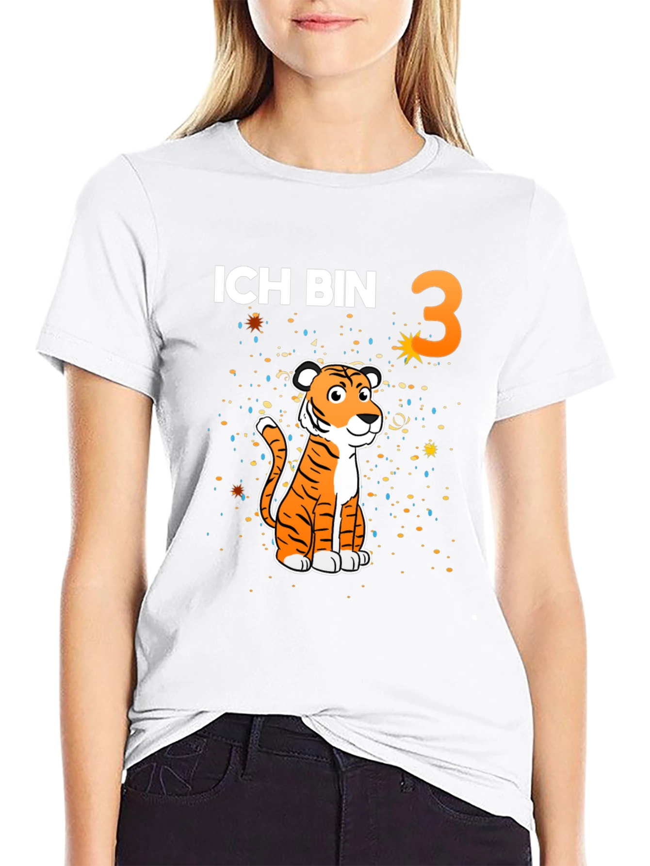 Ich Bin 3 Tiger Birthday T-Shirt