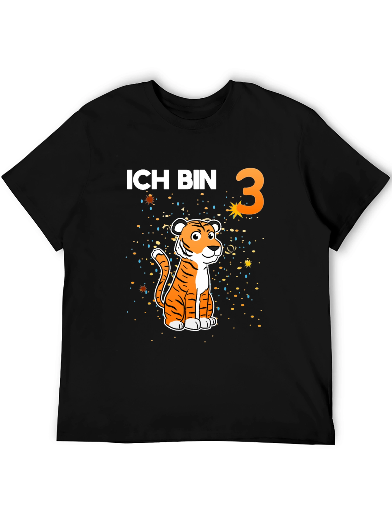 Ich Bin 3 Tiger Birthday T-Shirt