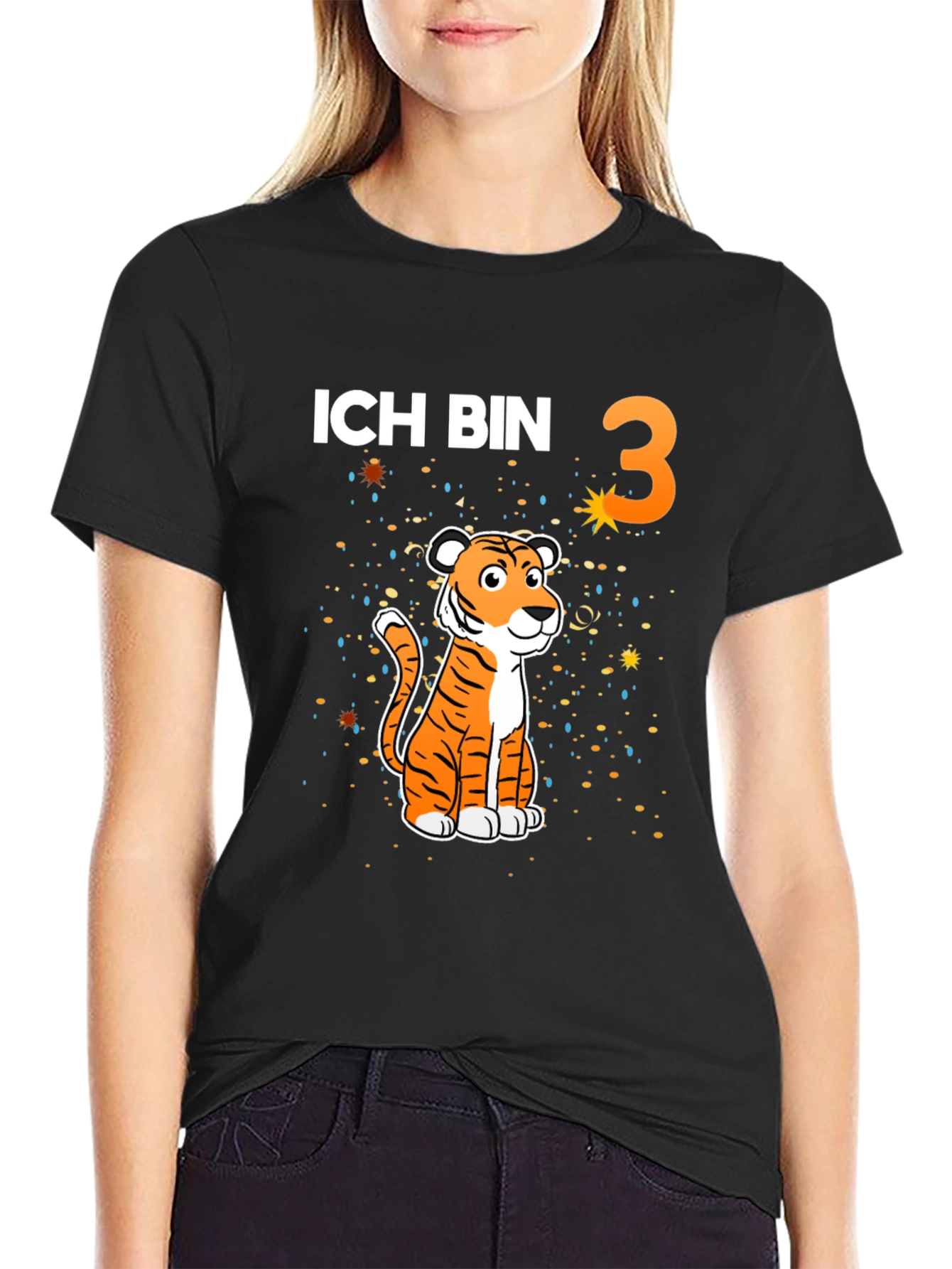 Ich Bin 3 Tiger Birthday T-Shirt