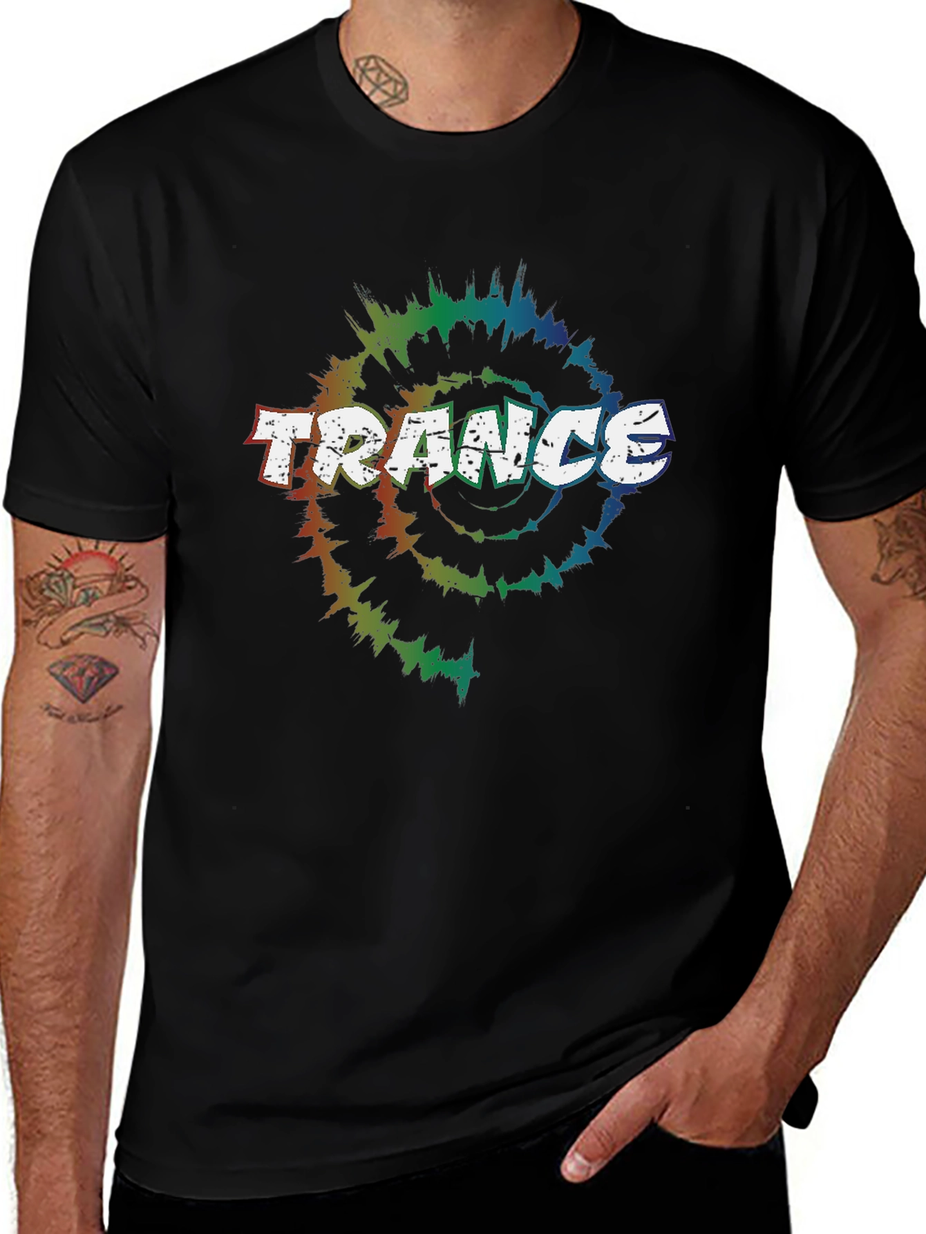Trance Tie-Dye Graphic Tee - Music Festival Apparel