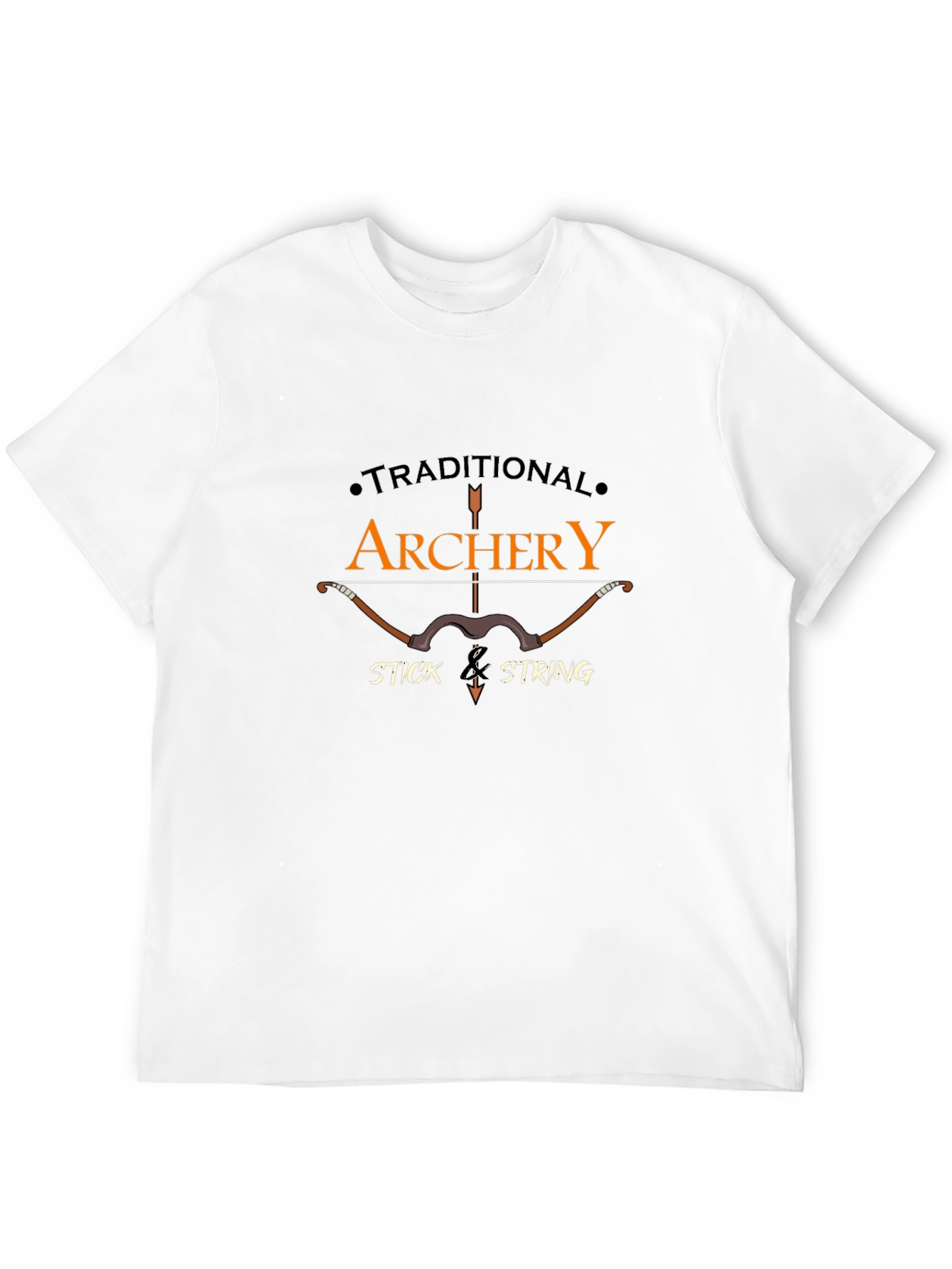 Traditional Archery T-Shirt - Stick & String Design