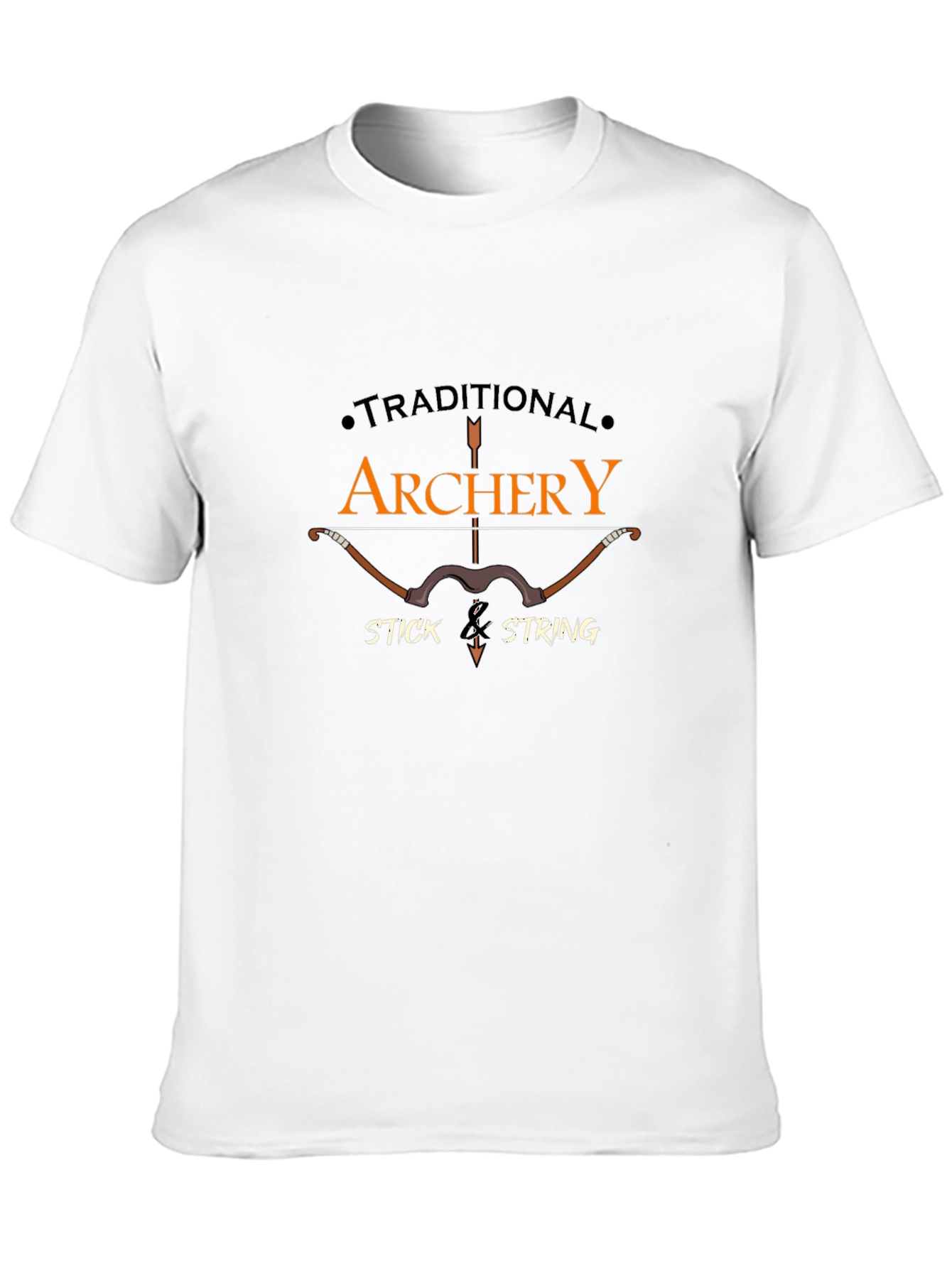 Traditional Archery T-Shirt - Stick & String Design