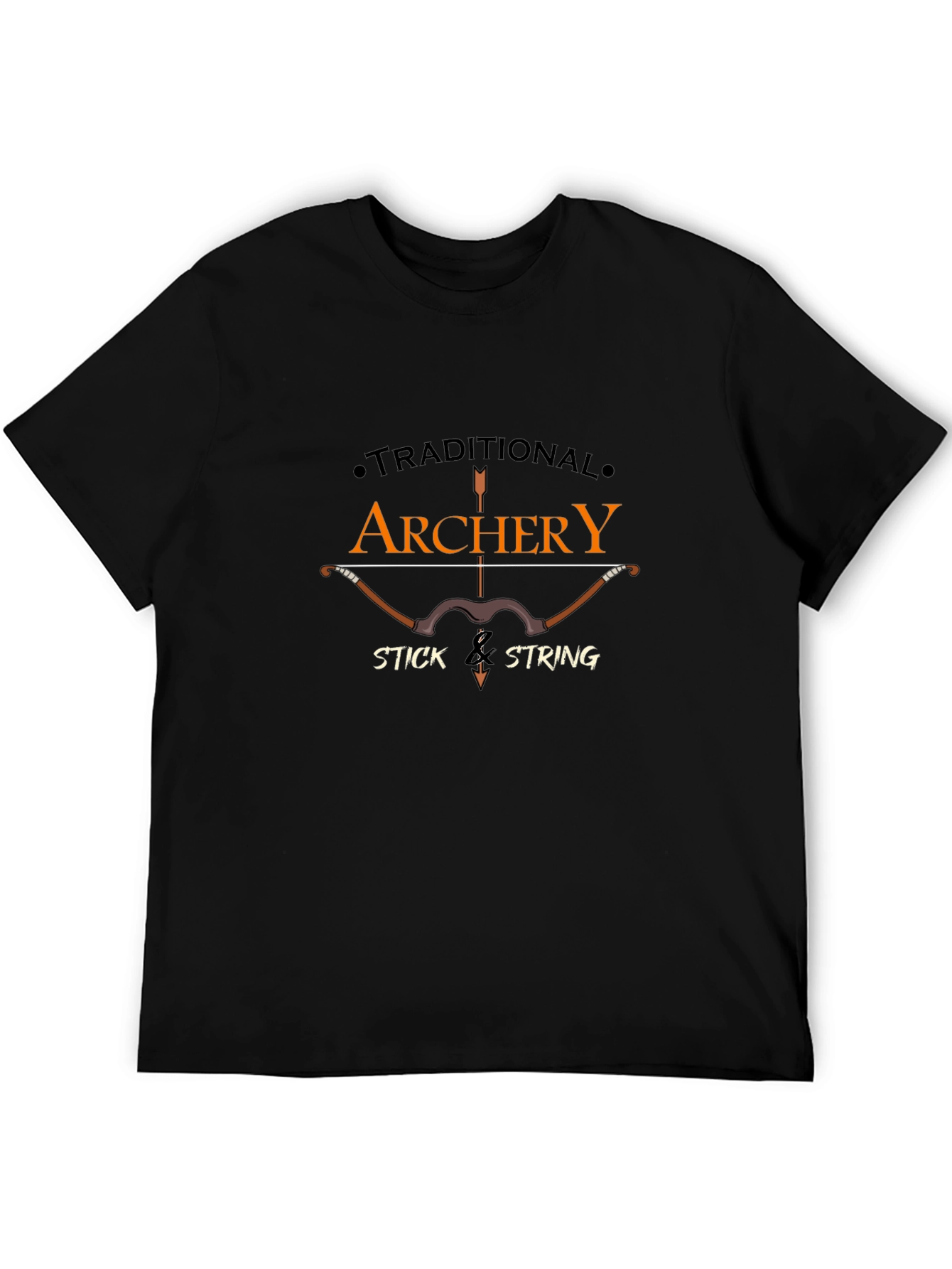 Traditional Archery T-Shirt - Stick & String Design