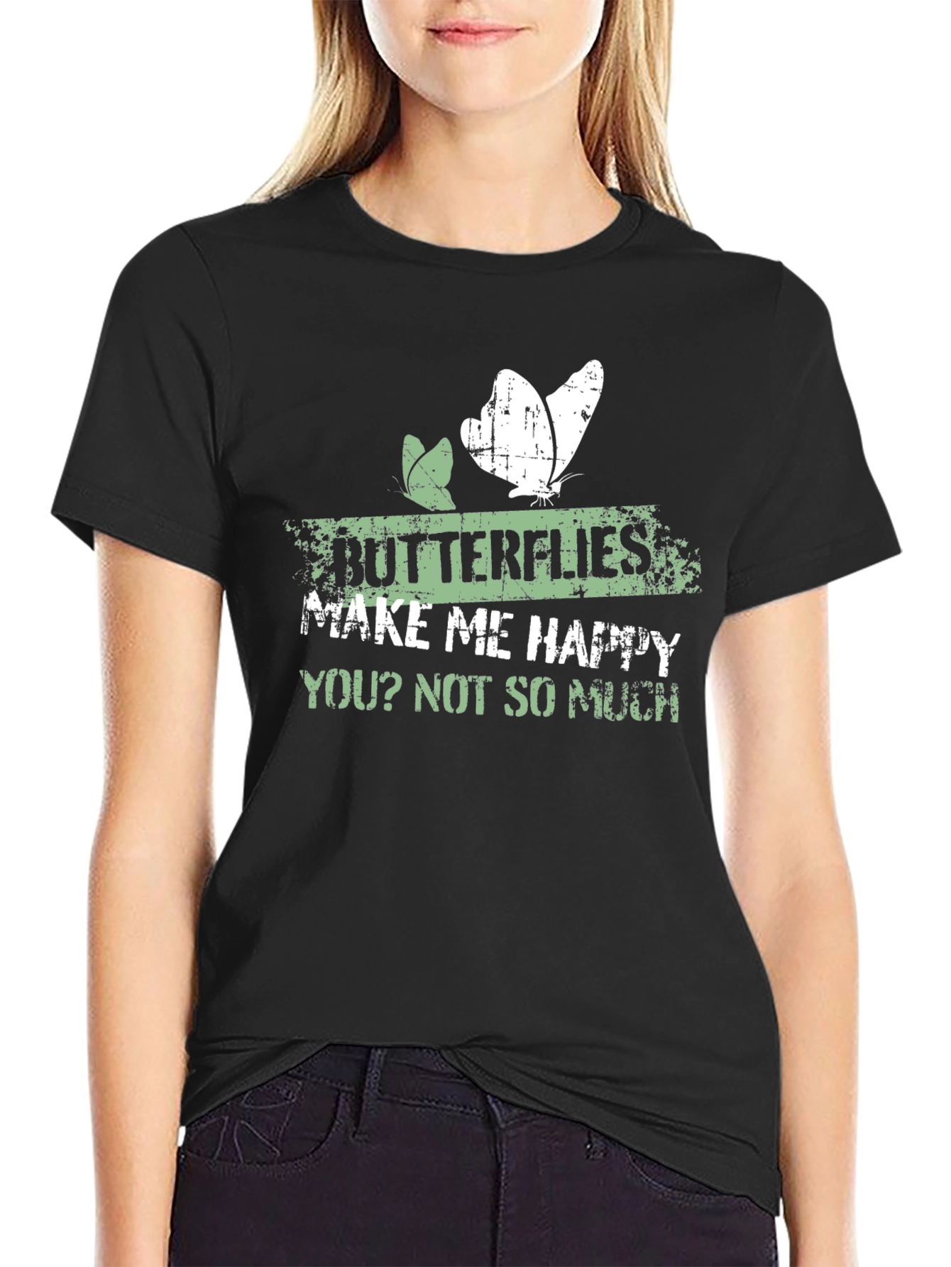 Butterflies Make Me Happy Graphic Tee