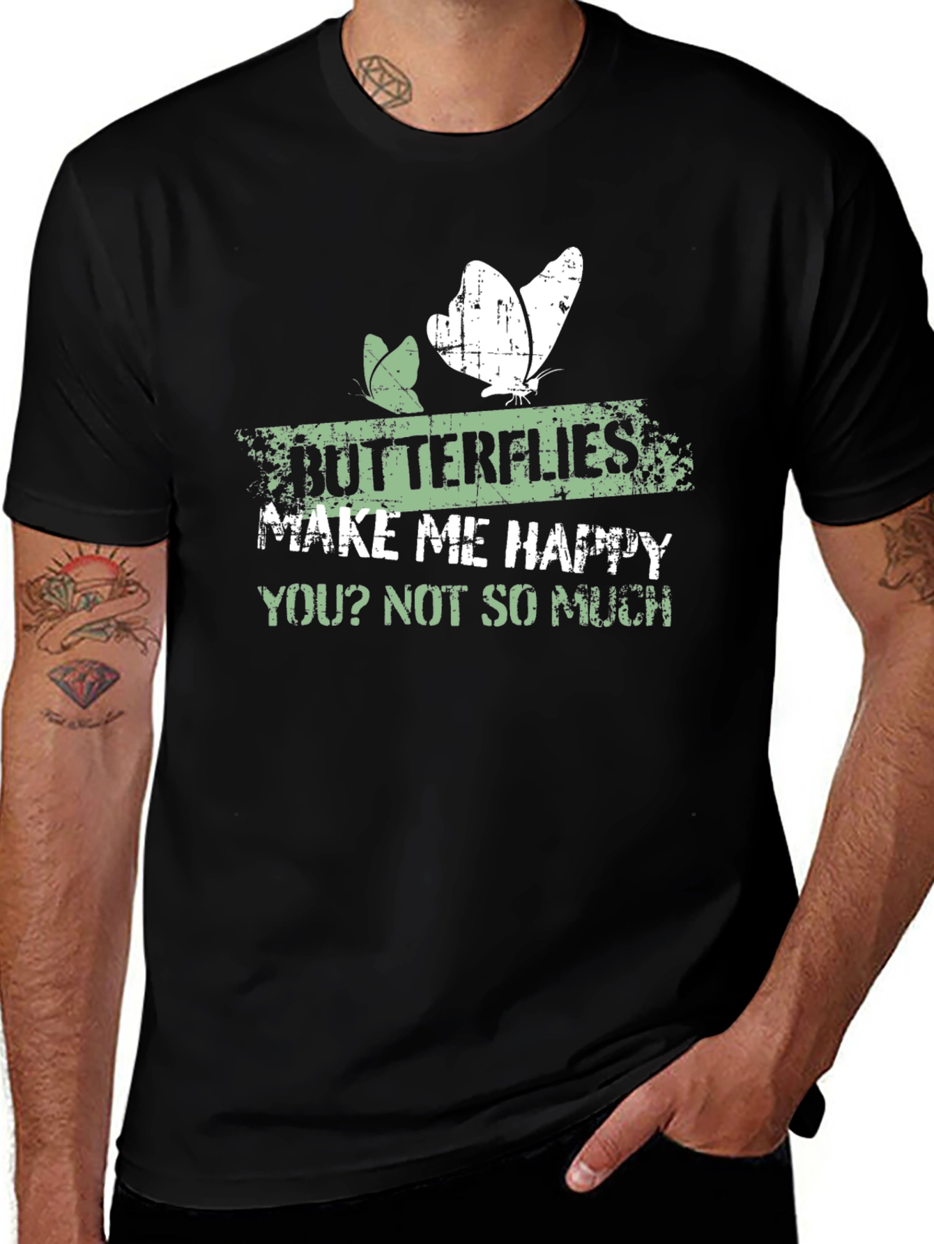 Butterflies Make Me Happy Graphic Tee