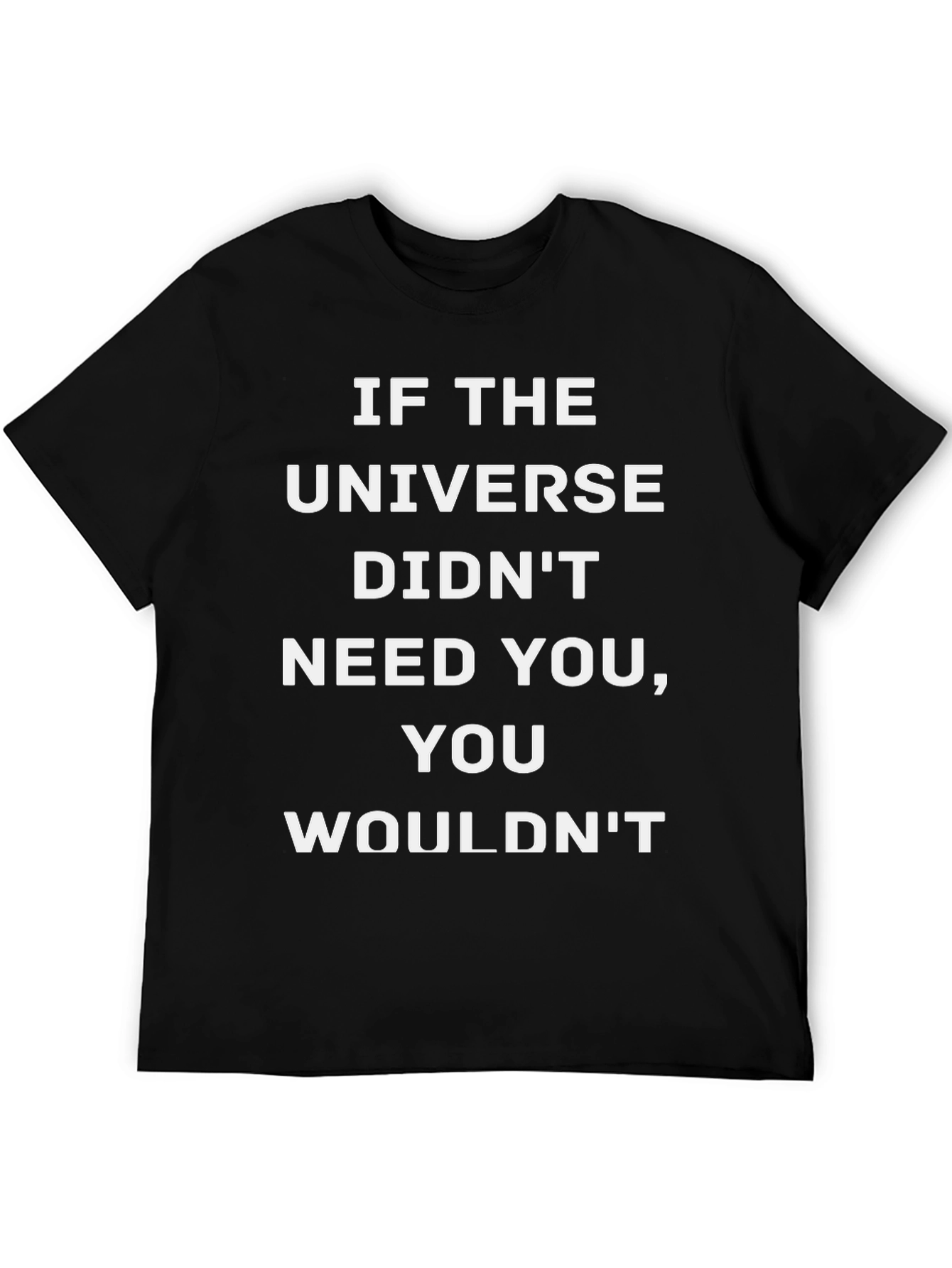 Inspirational Universe Graphic Tee - Black Cotton Shirt