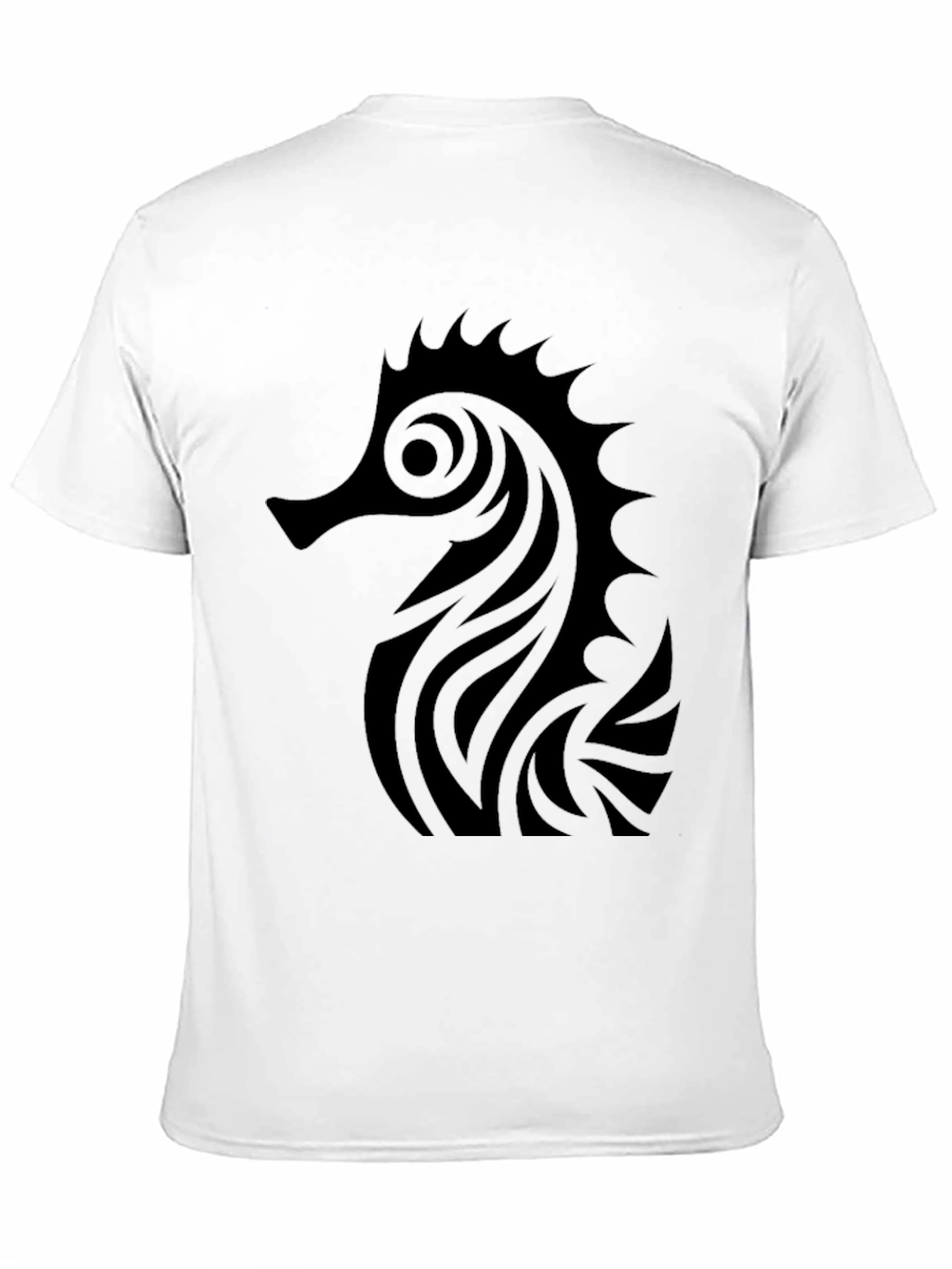 Tribal Seahorse Black T-Shirt