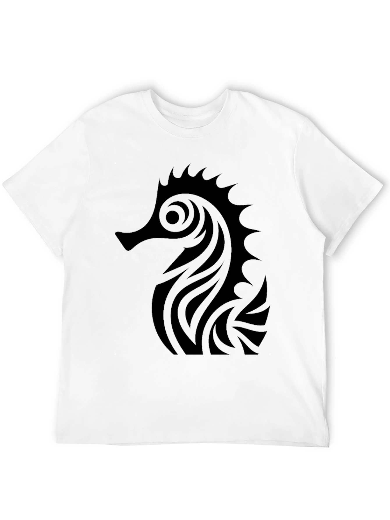 Tribal Seahorse Black T-Shirt