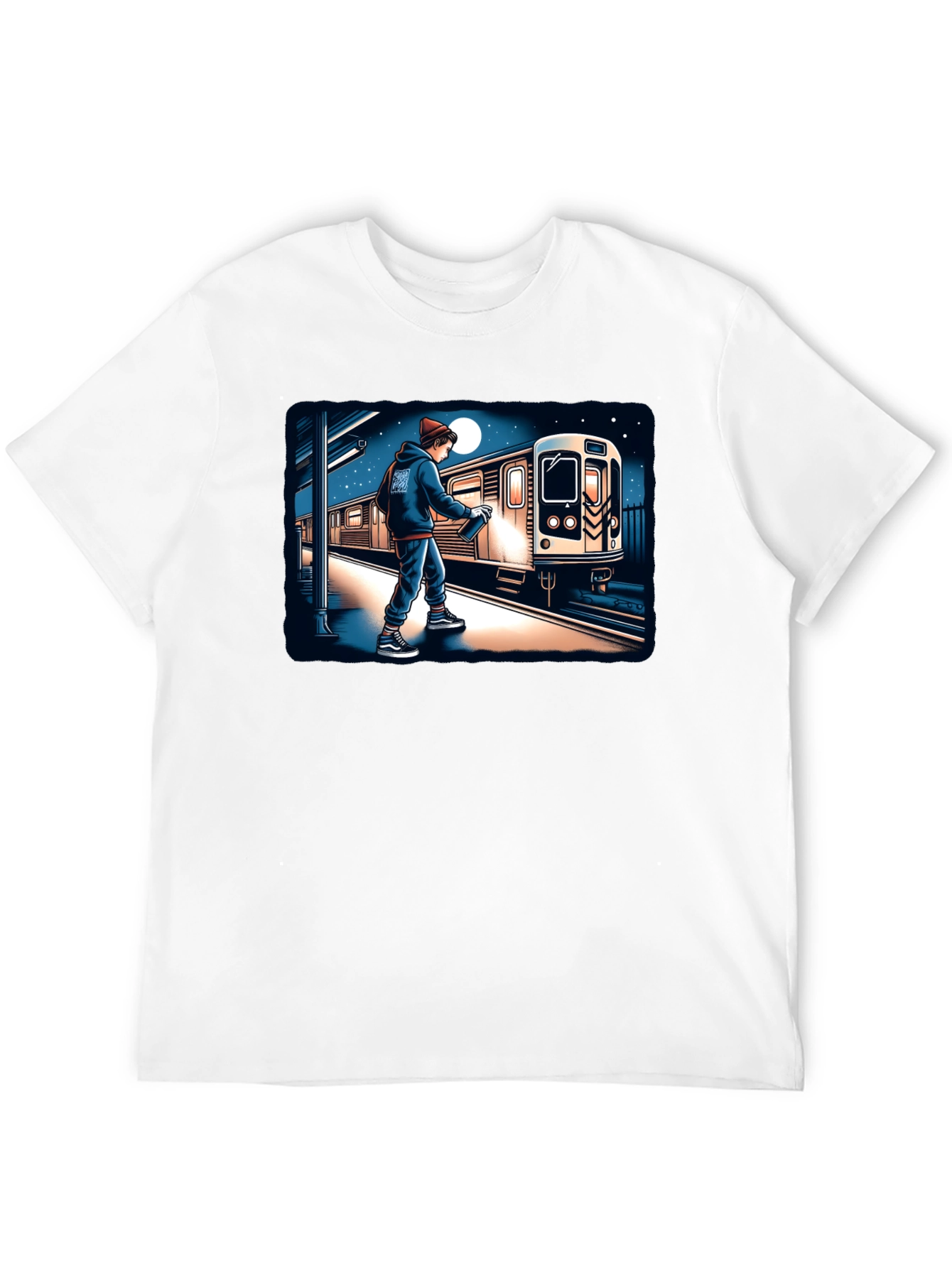 Urban Art Tee: Graffiti Train Design