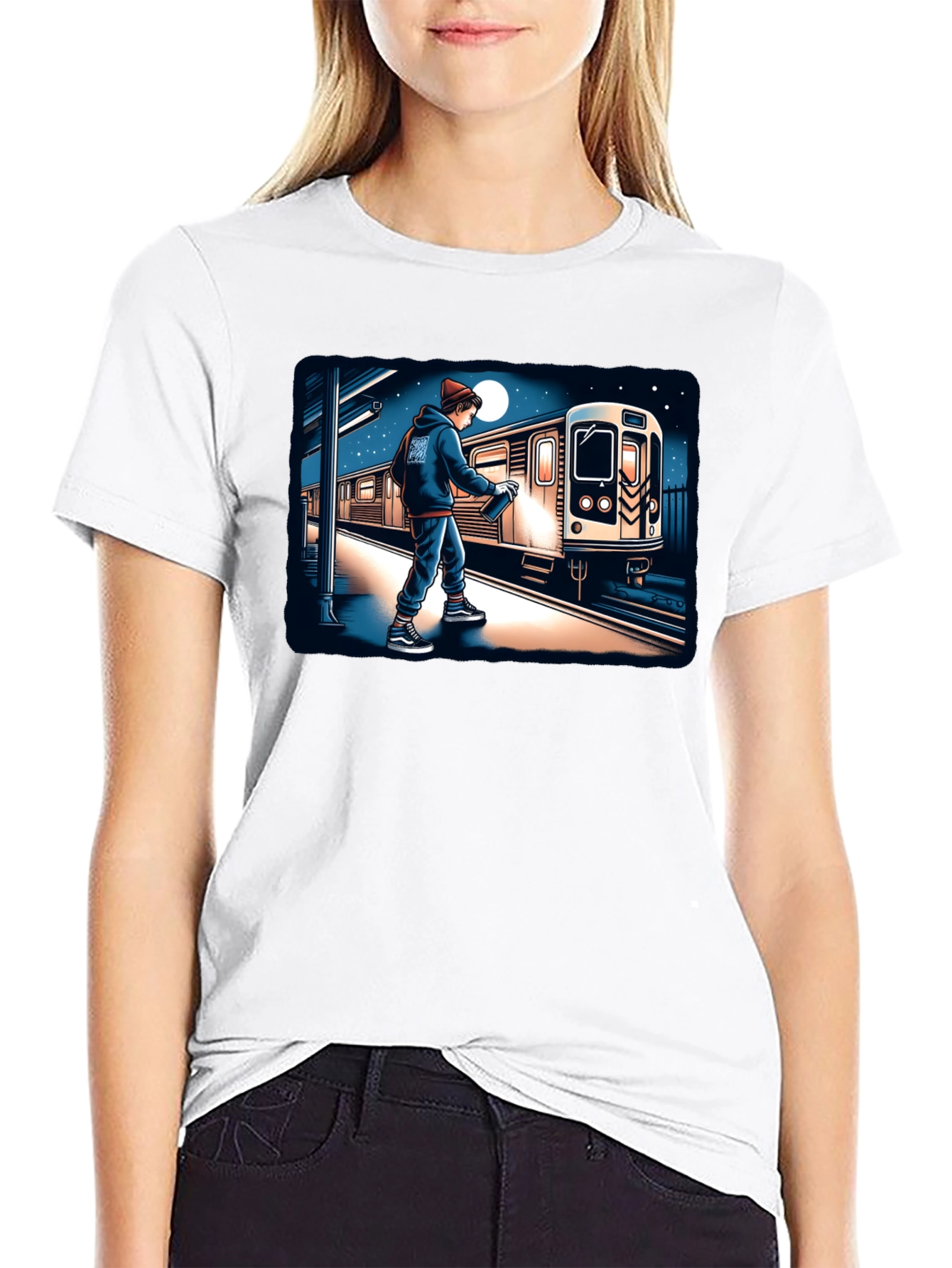 Urban Art Tee: Graffiti Train Design