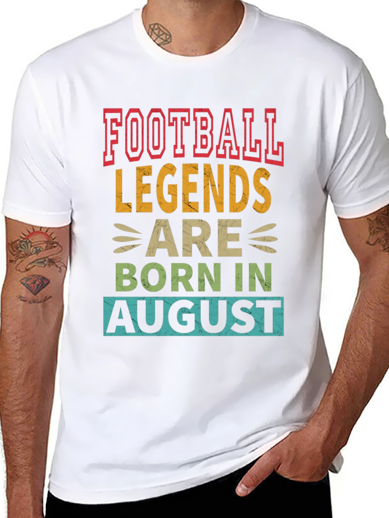 Football Legends Born in August T-Shirt