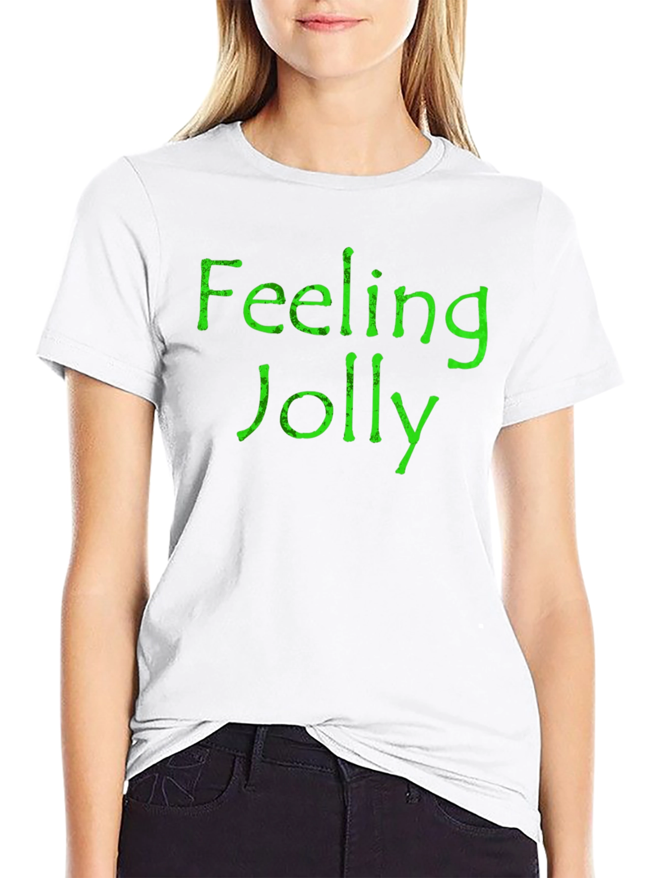 Feeling Jolly Black Graphic Tee