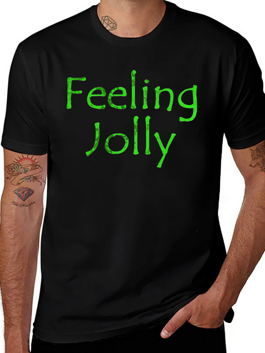 Feeling Jolly Black Graphic Tee