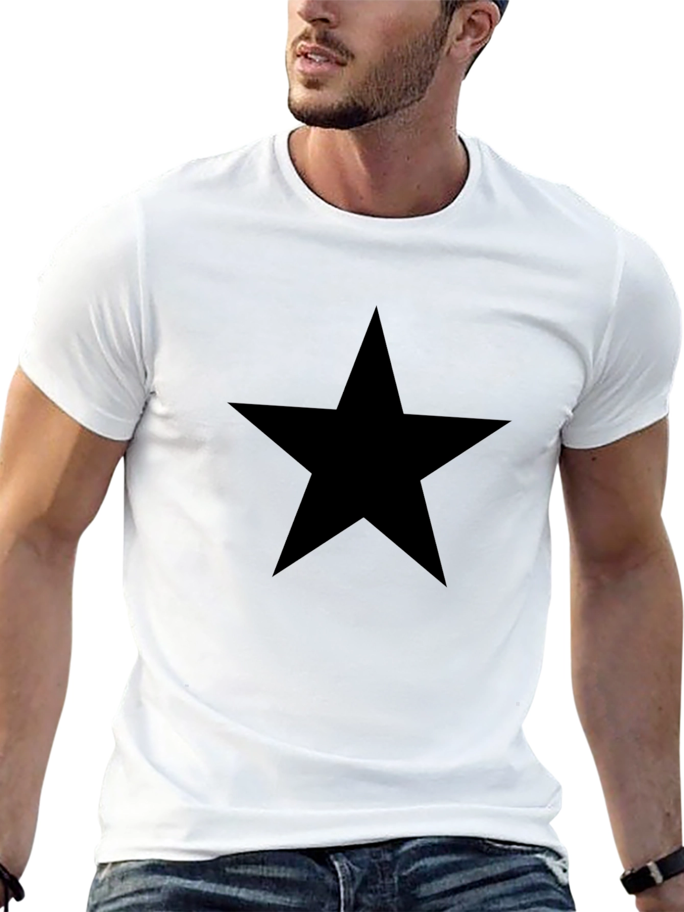 Black Star Graphic Tee - Casual Comfort