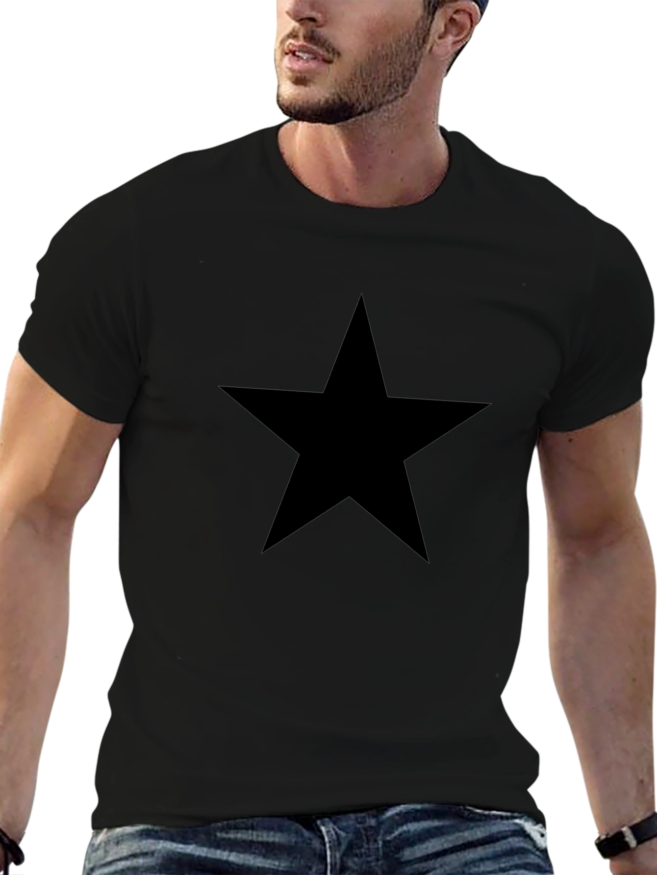 Black Star Graphic Tee - Casual Comfort