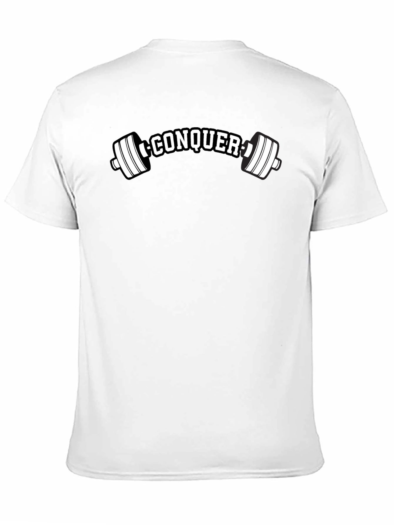 Conquer Black Graphic Tee - Fitness Apparel