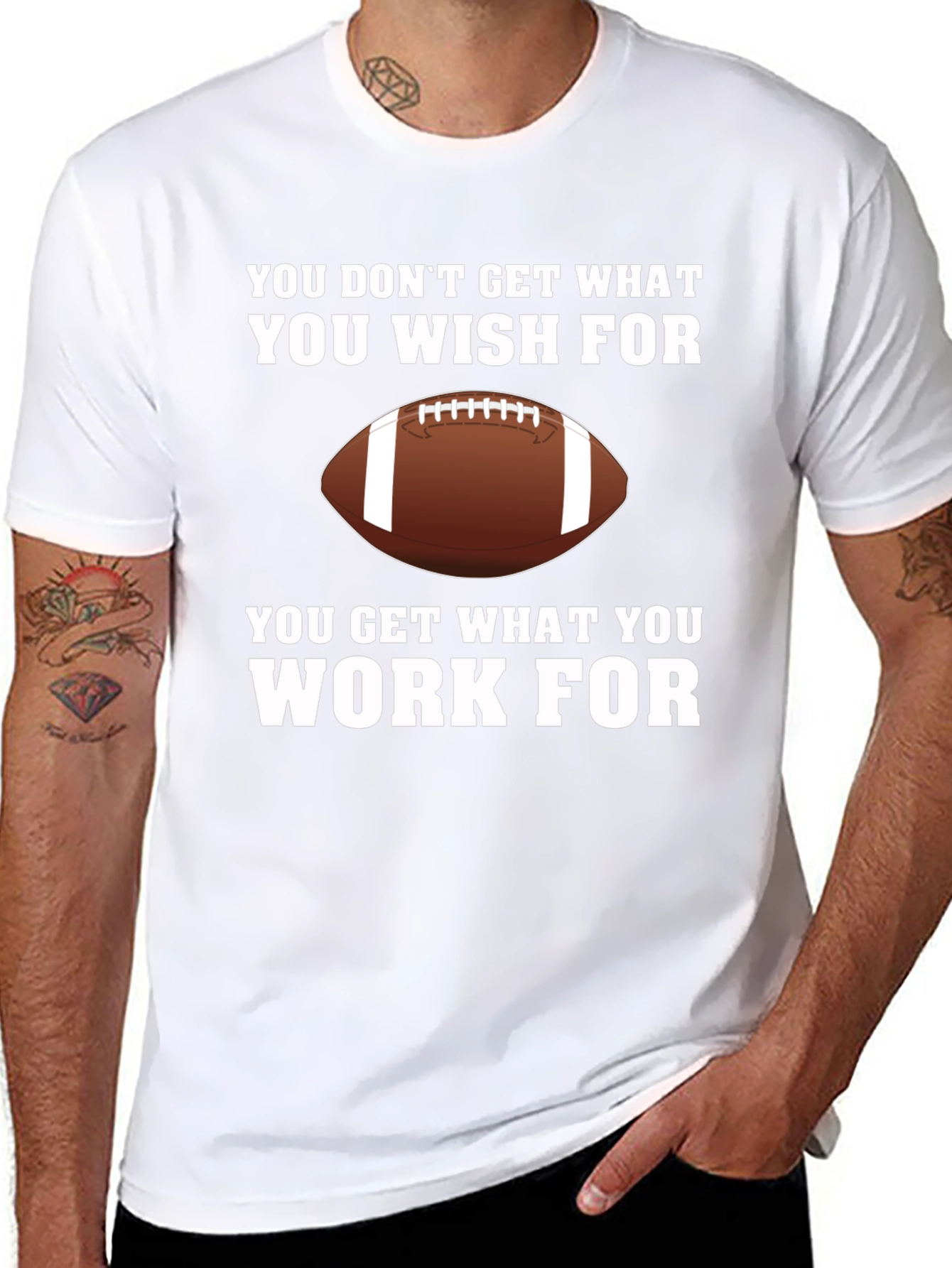 Work For It Football T-Shirt