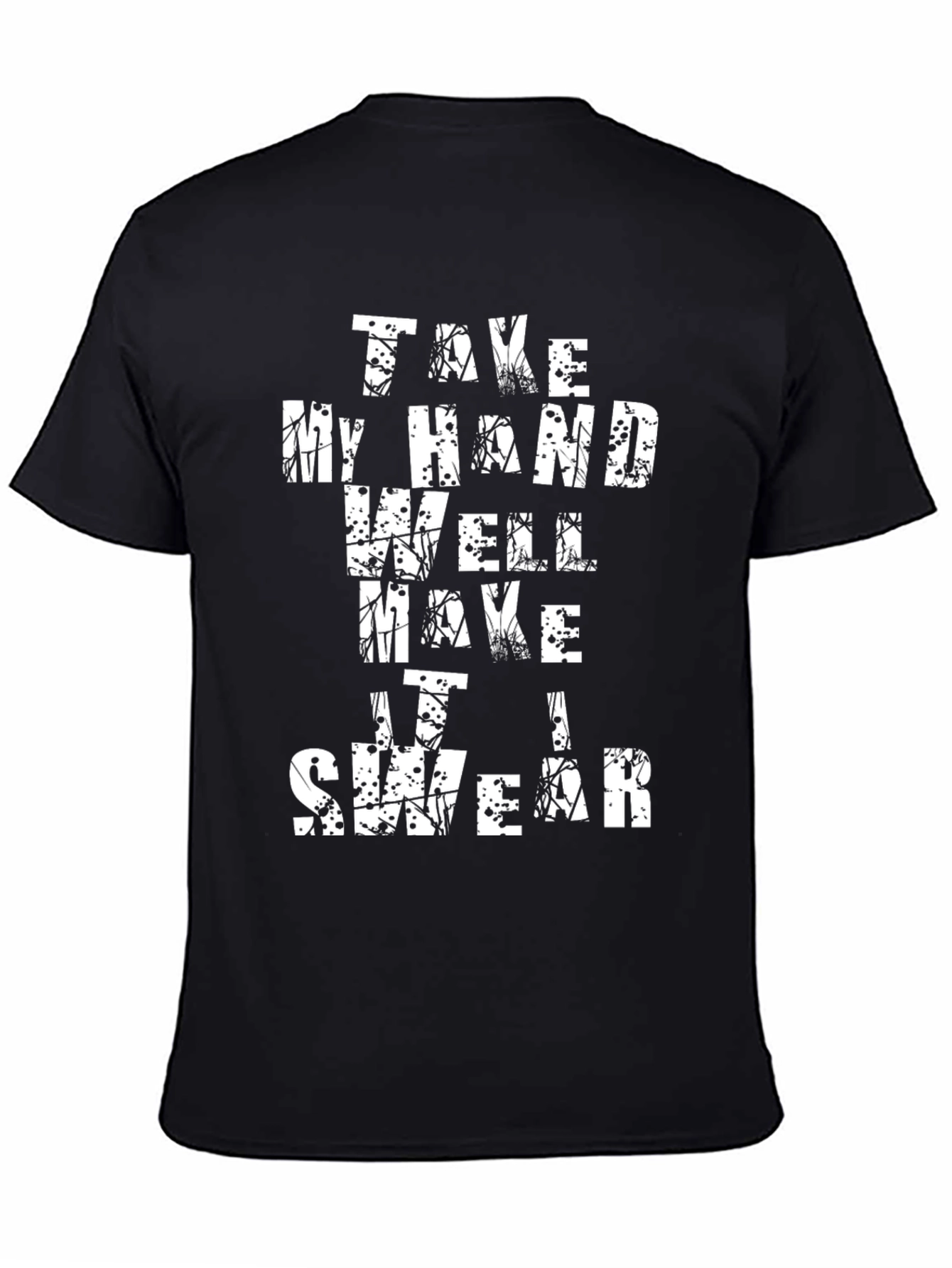 Take My Hand Graphic Tee - Stylish Black T-Shirt