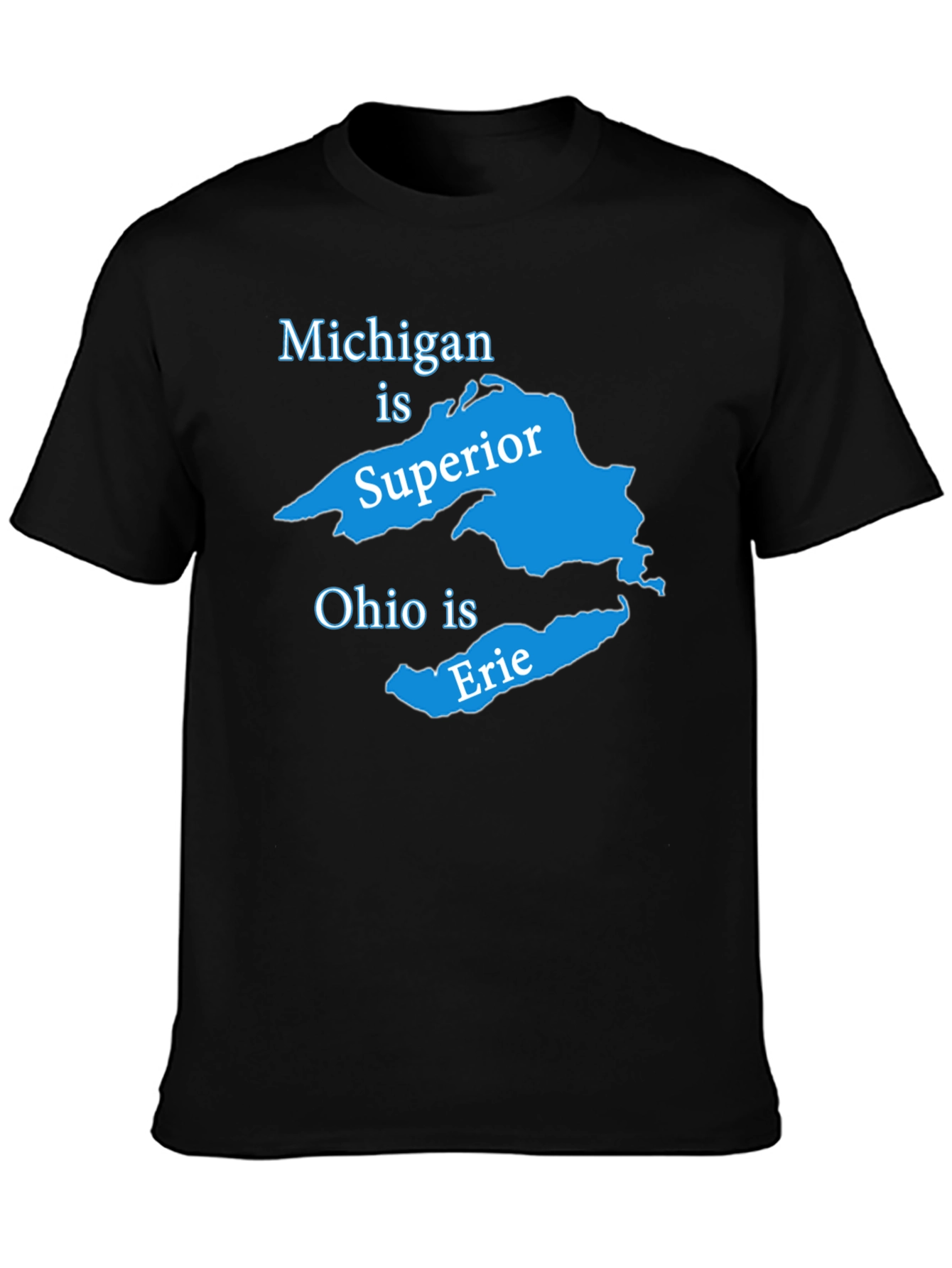 Michigan is Superior Ohio is Erie Graphic Tee