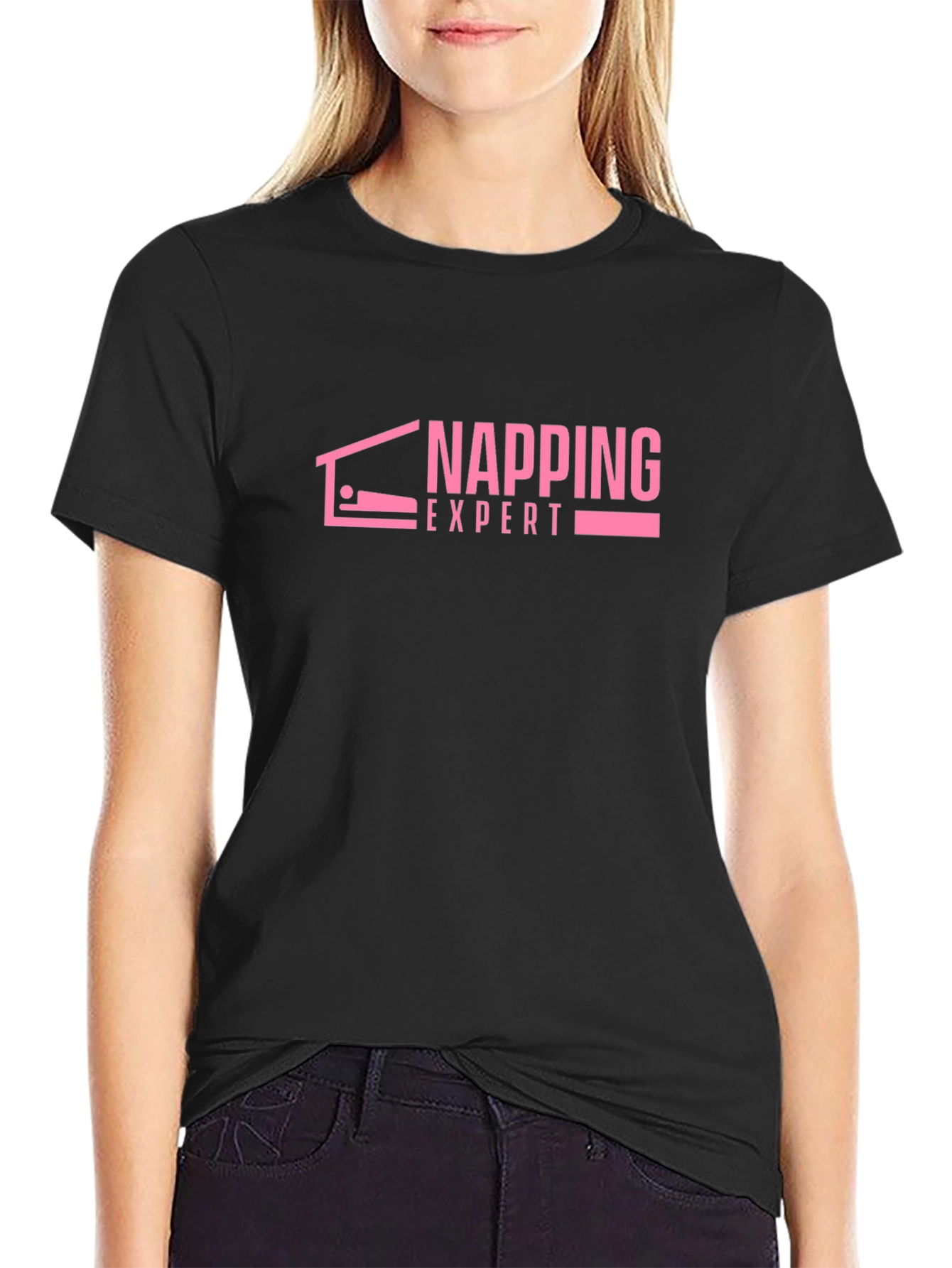 Napping Expert Graphic T-Shirt - Black