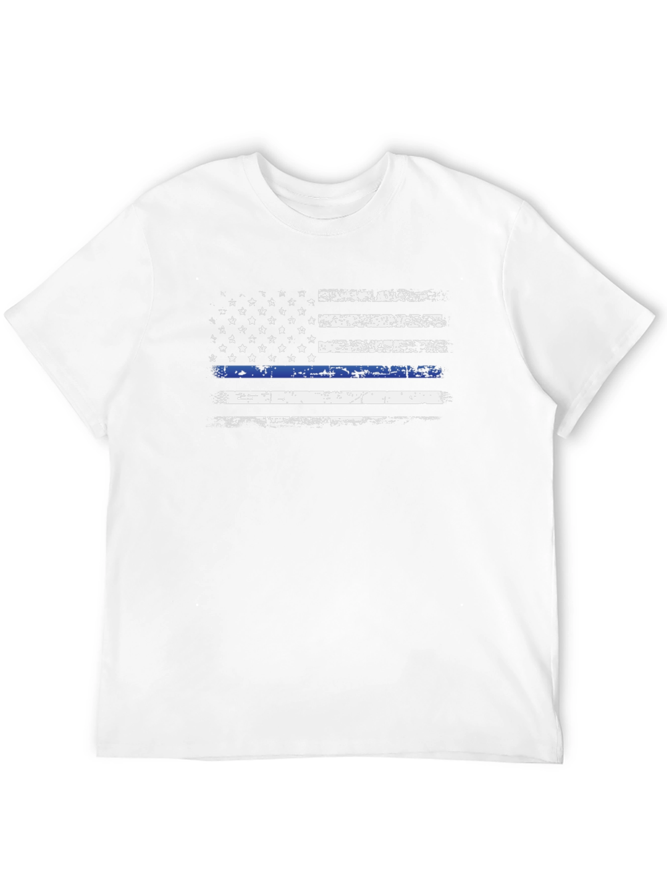 Thin Blue Line American Flag Black T-Shirt