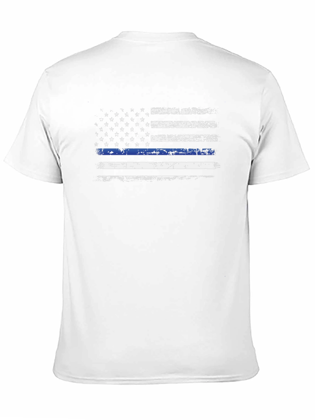Thin Blue Line American Flag Black T-Shirt