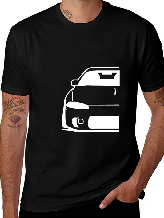 Eclipse Car Silhouette Graphic Tee - Black