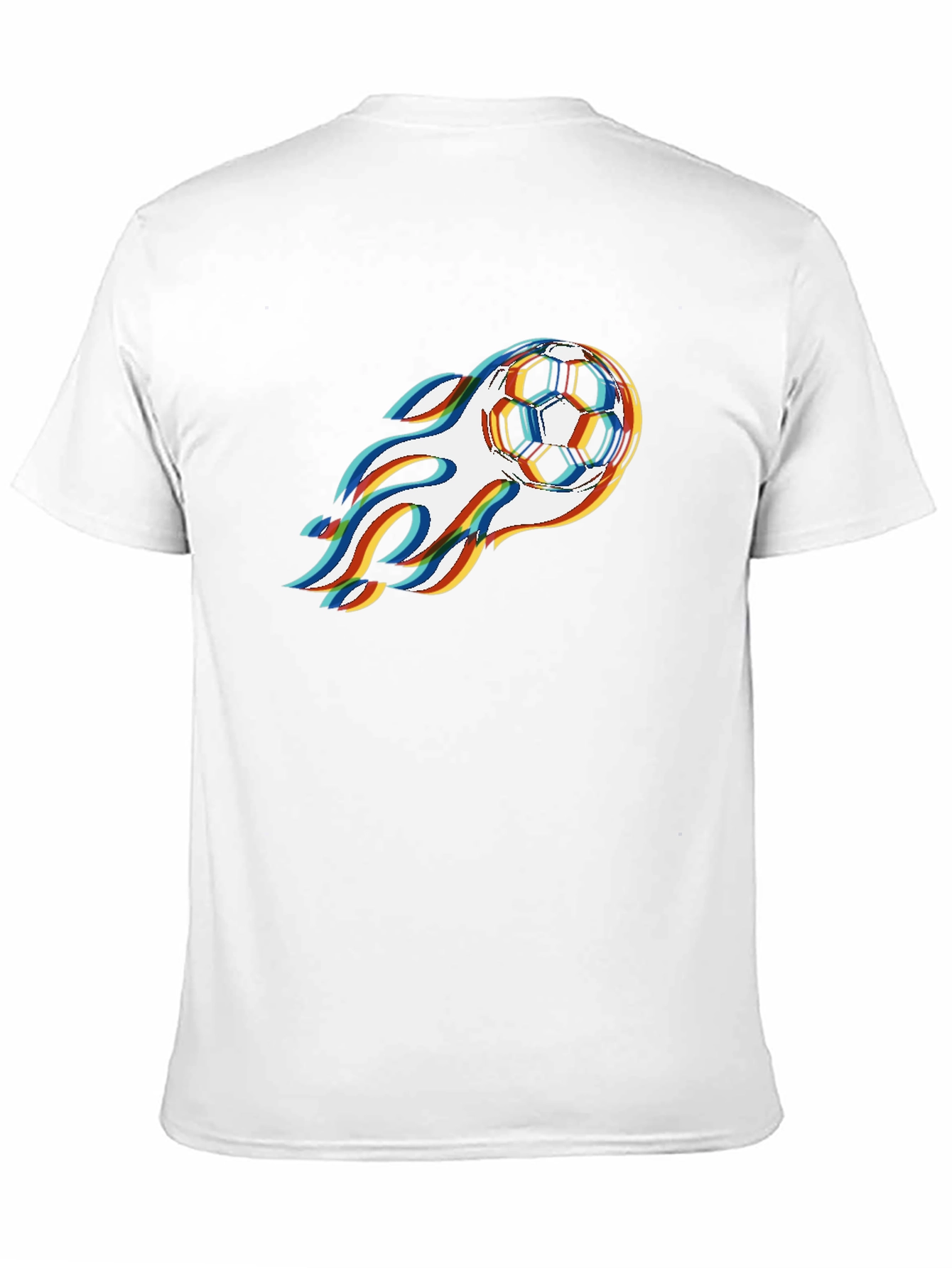 Flaming Soccer Ball Graphic Tee - Cool Sportswear