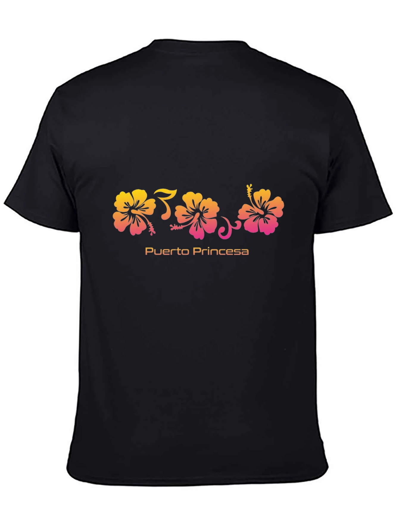 Puerto Princesa Floral Black T-Shirt