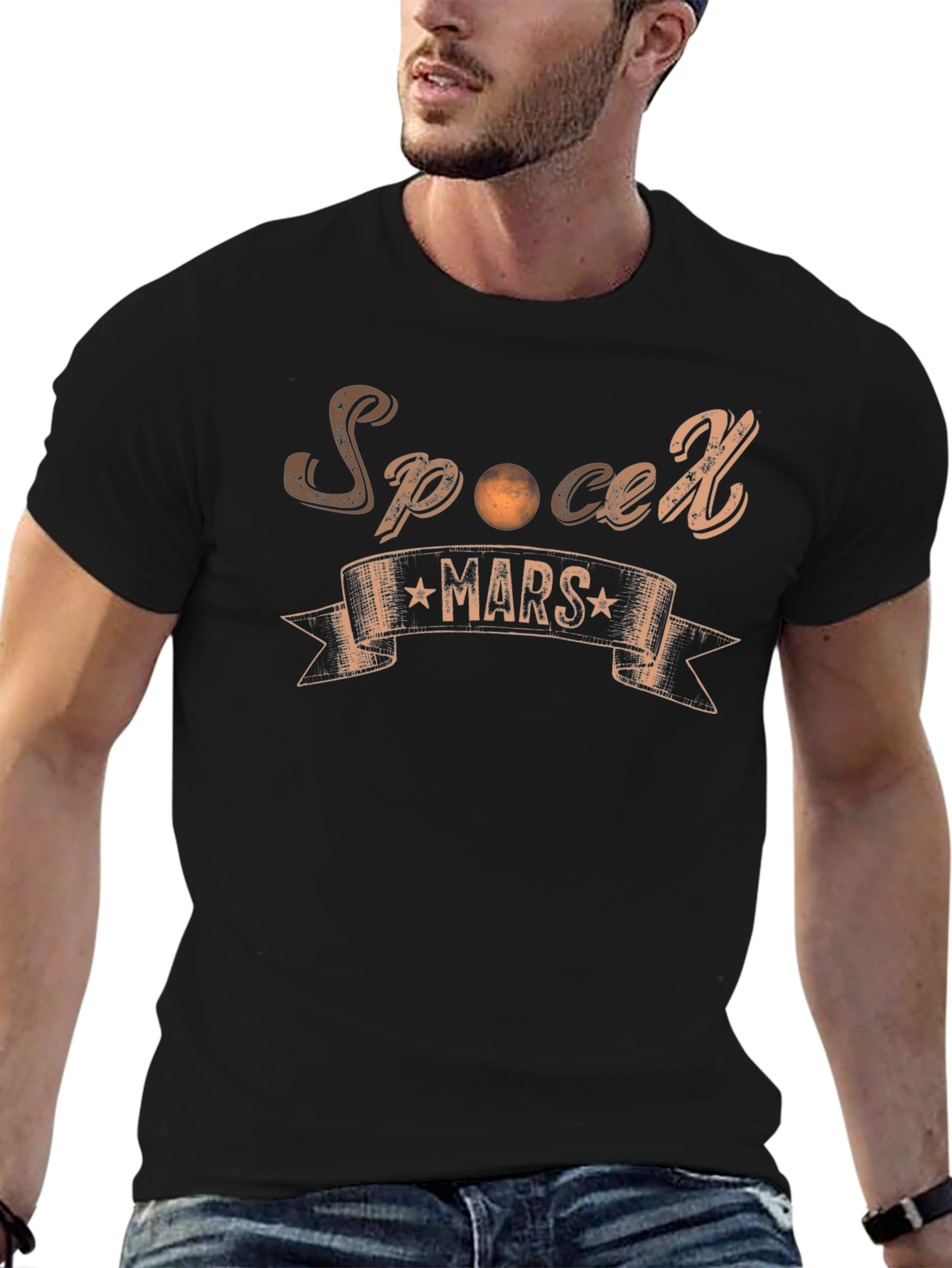 SpaceX Mars Black T-Shirt