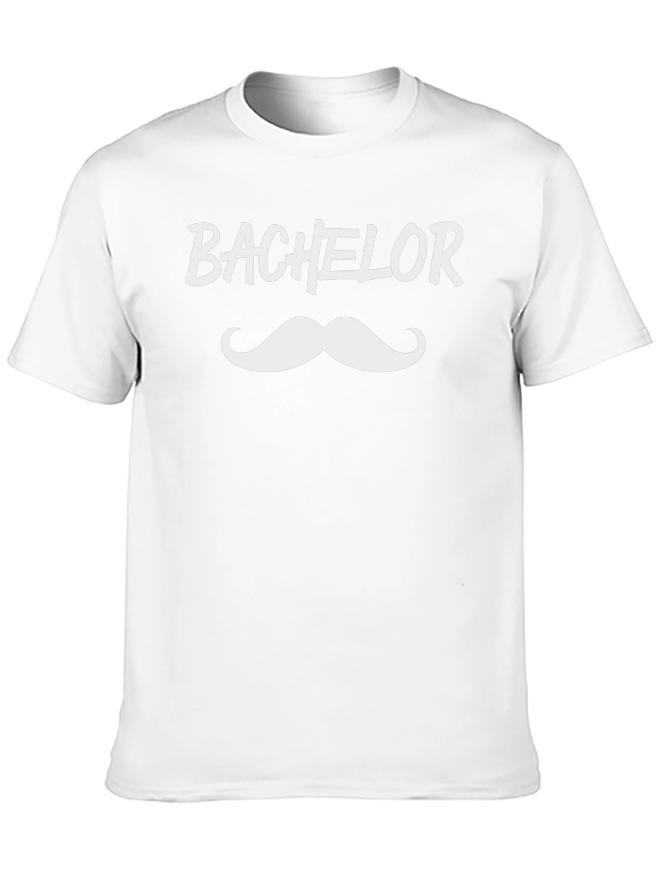 Bachelor Mustache Graphic Tee - Black Cotton T-Shirt