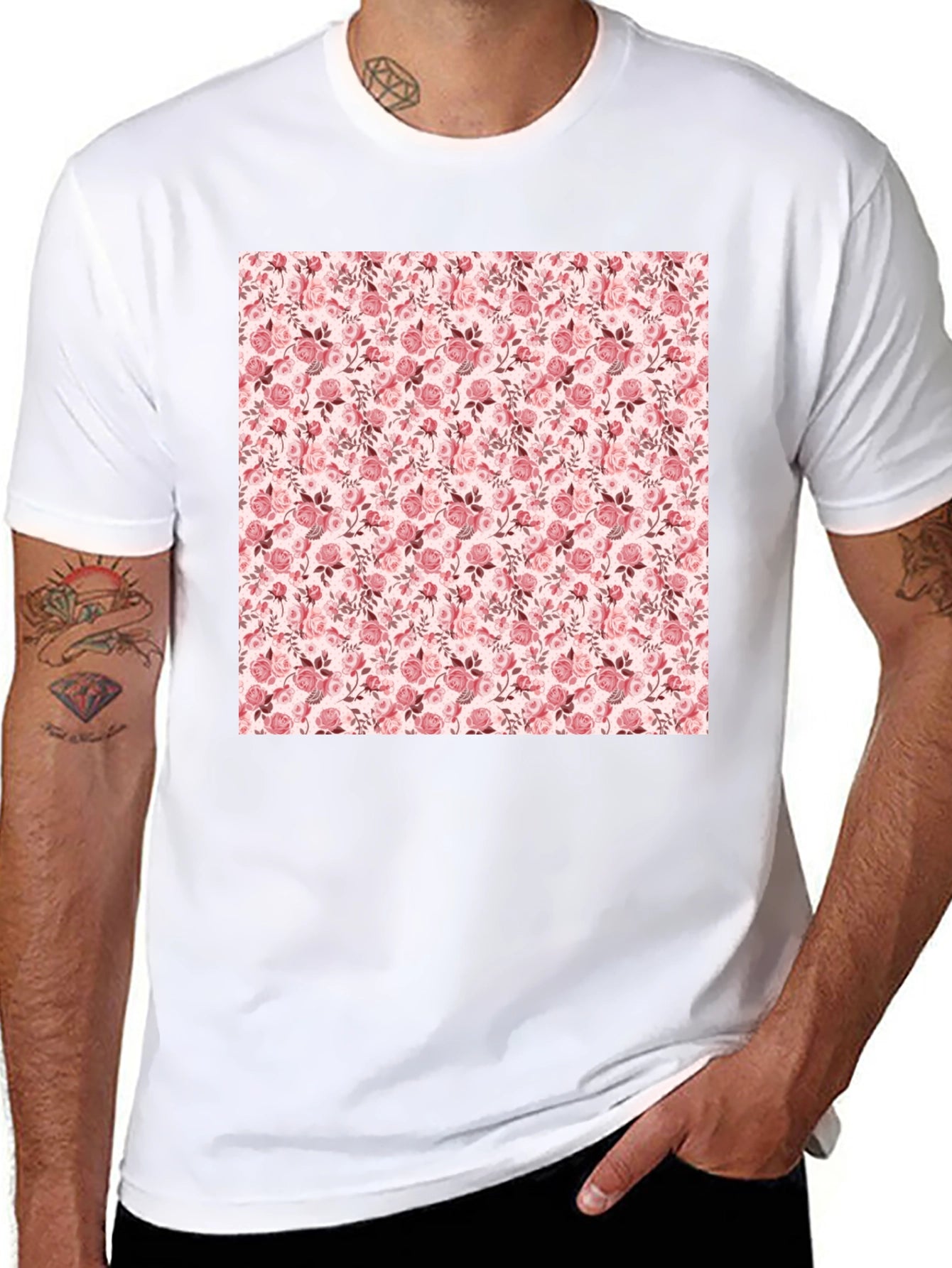 Floral Print Tee - Stylish Casual Comfort