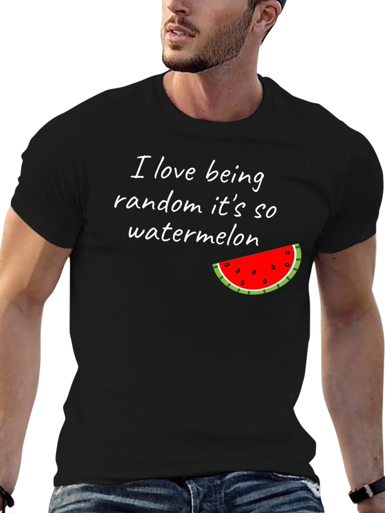 Funny Watermelon T-Shirt - I Love Being Random