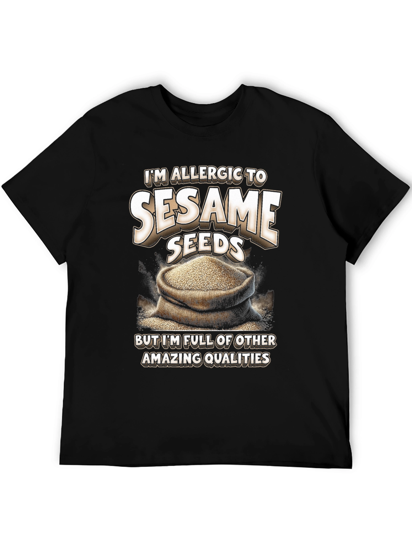 Sesame Seeds Allergy Funny Graphic T-Shirt