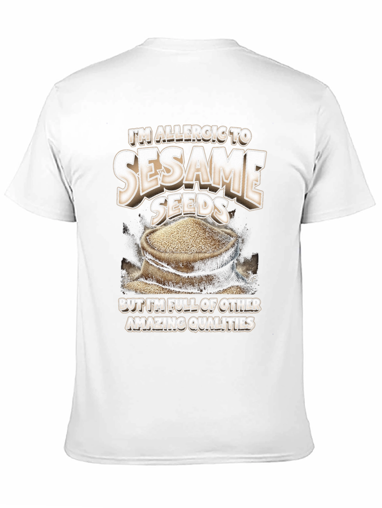 Sesame Seeds Allergy Funny Graphic T-Shirt