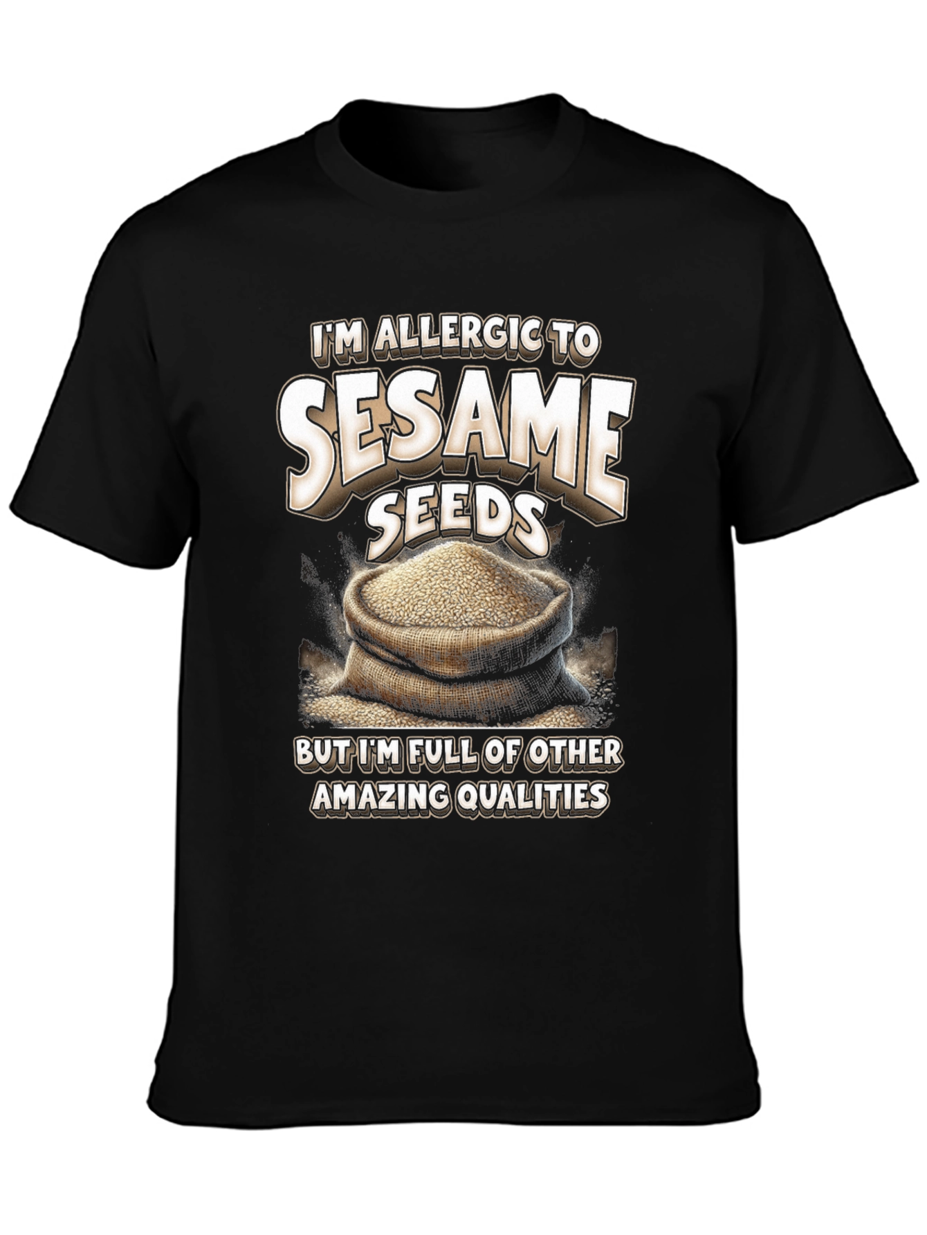 Sesame Seeds Allergy Funny Graphic T-Shirt