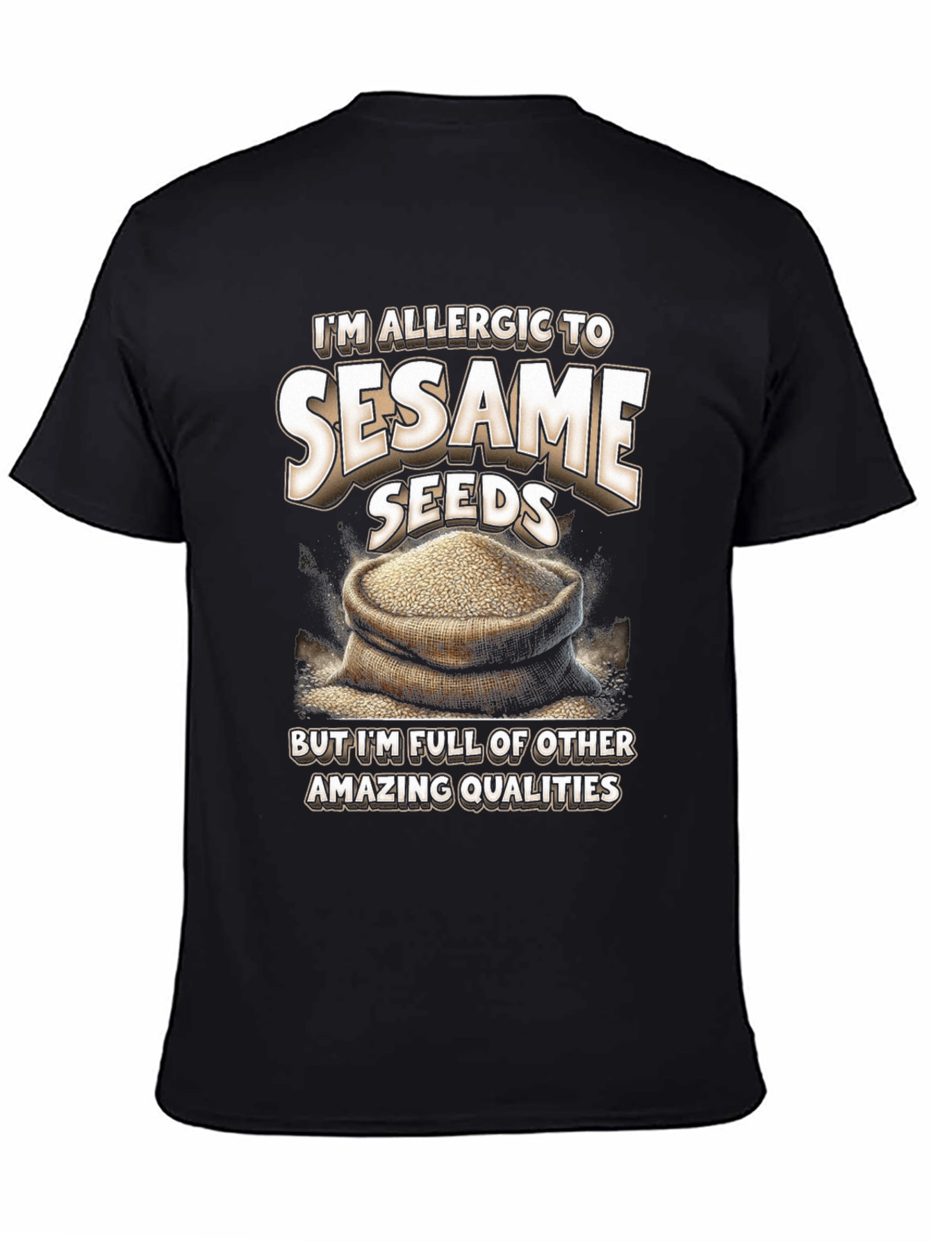 Sesame Seeds Allergy Funny Graphic T-Shirt