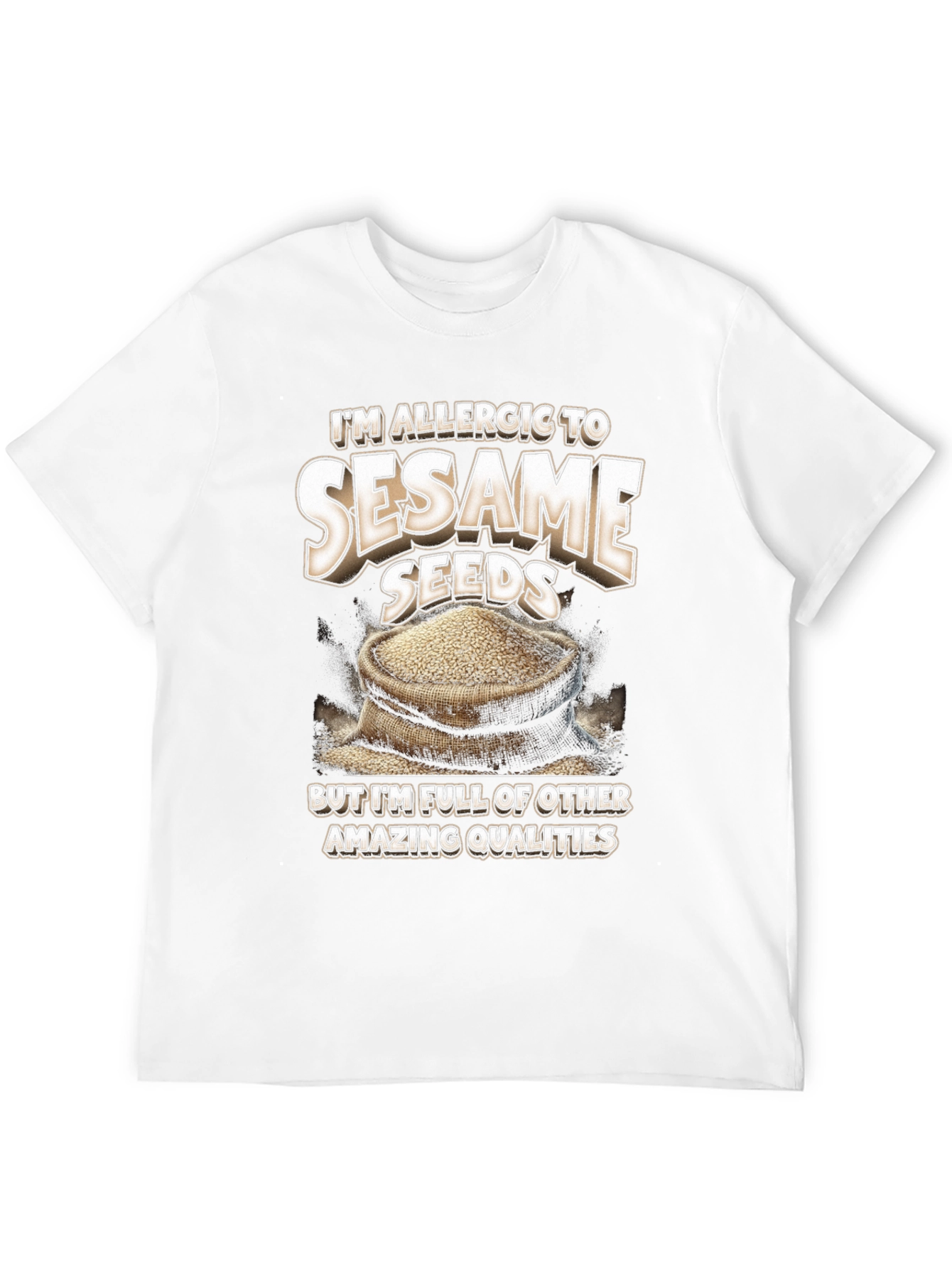 Sesame Seeds Allergy Funny Graphic T-Shirt
