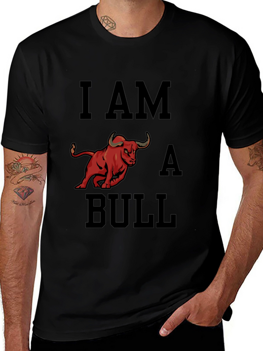 I Am A Bull Graphic Tee - Black