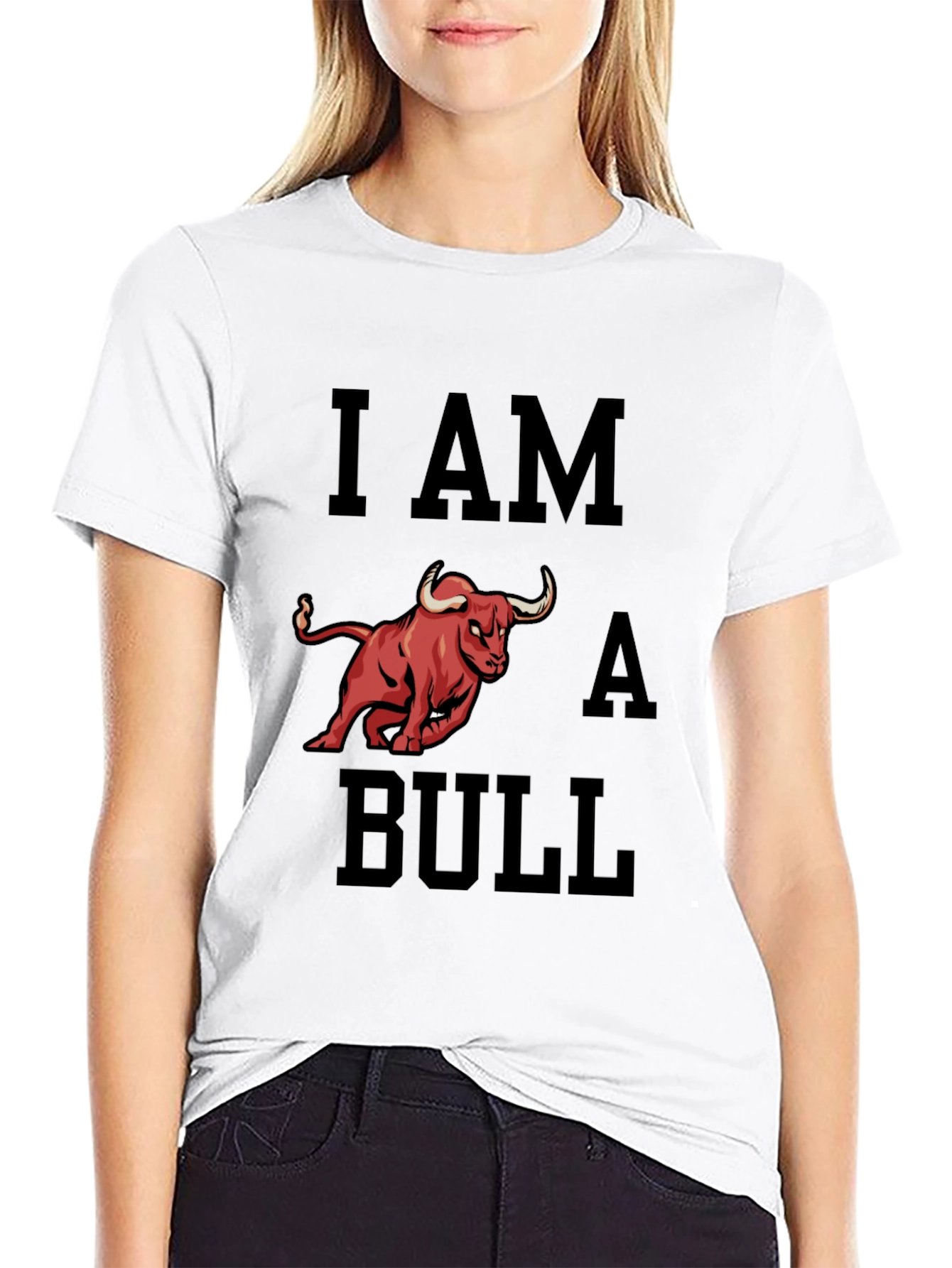 I Am A Bull Graphic Tee - Black